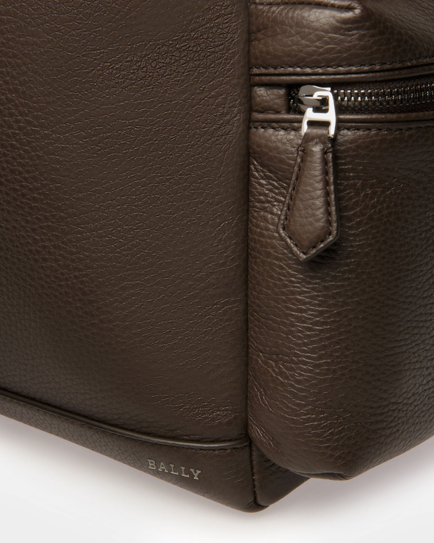 Cliford Leather Backpack In Ebony Brown