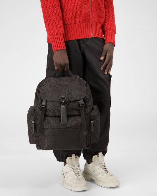 Crew Nylon Jacquard Backpack In Black