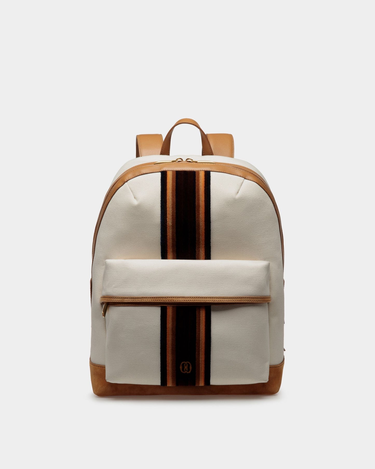 Treckk | Men's Backpack | Natural And Desert Fabric | Bally | Still Life Front
