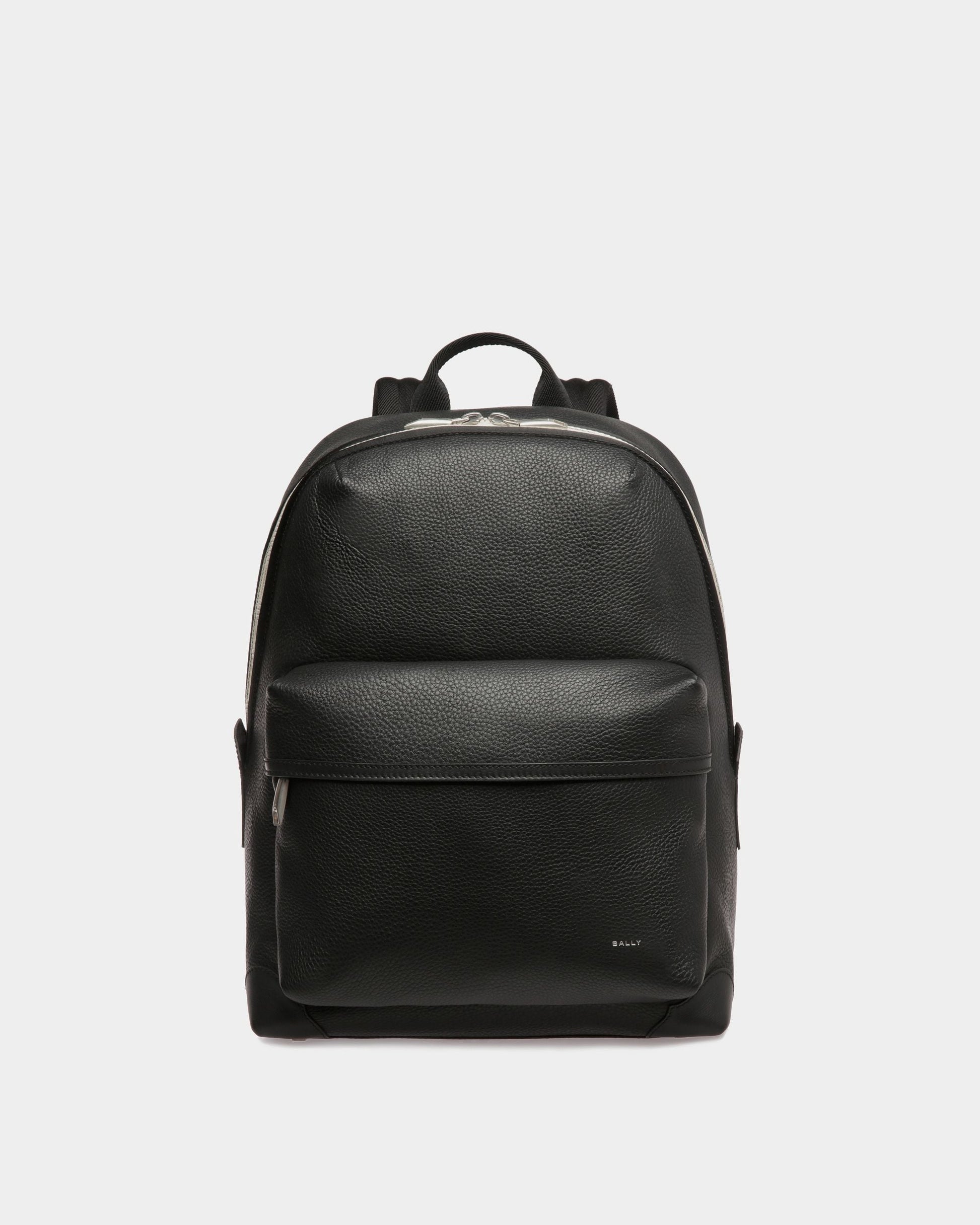 Bord Trecky | Men's Backpack | Black Leather | Bally | Still Life Front