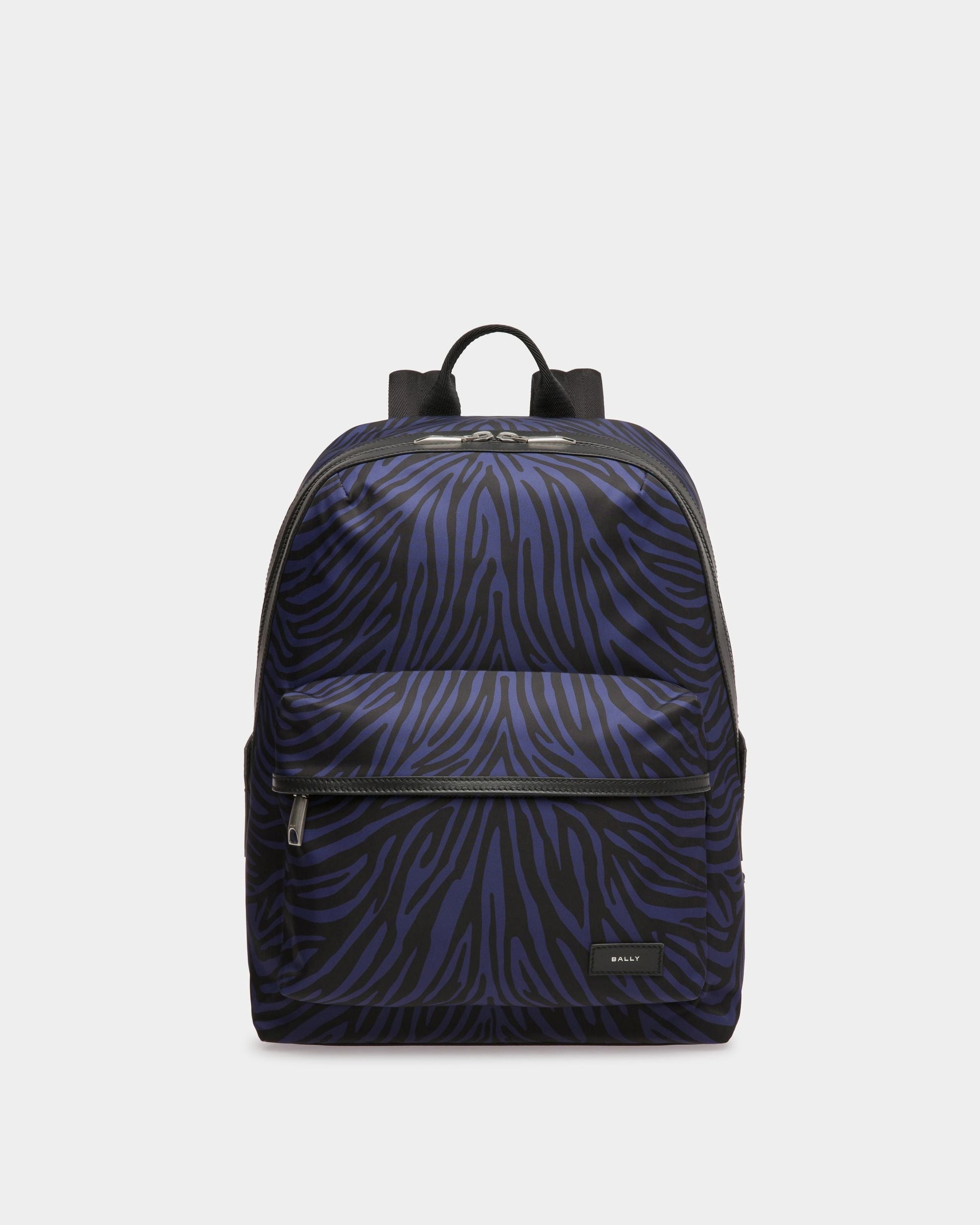 Trekking | Men's Backpack | Marine And Black Fabric And Nylon | Bally | Still Life Front