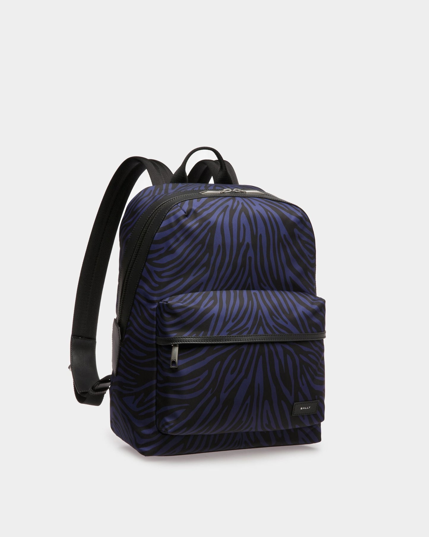 Trekking | Men's Backpack | Marine And Black Fabric And Nylon | Bally | Still Life 3/4 Front