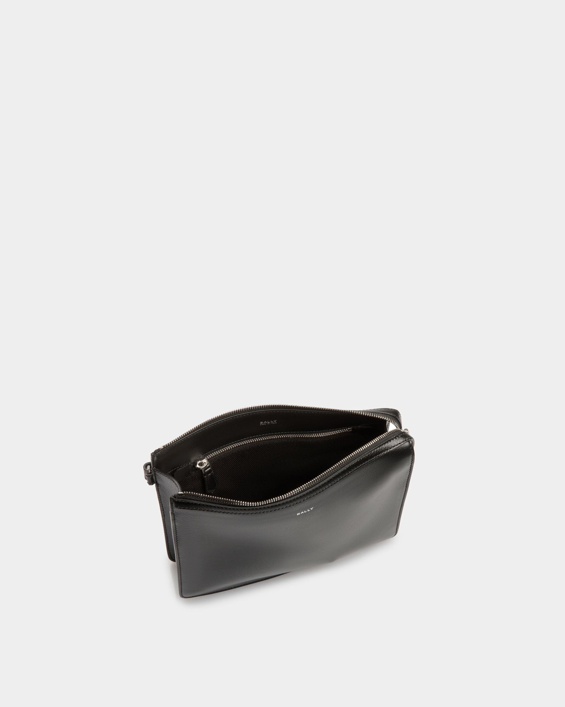 PM | Men's Clutches And Portfolios | Black Leather | Bally | Still Life Open / Inside