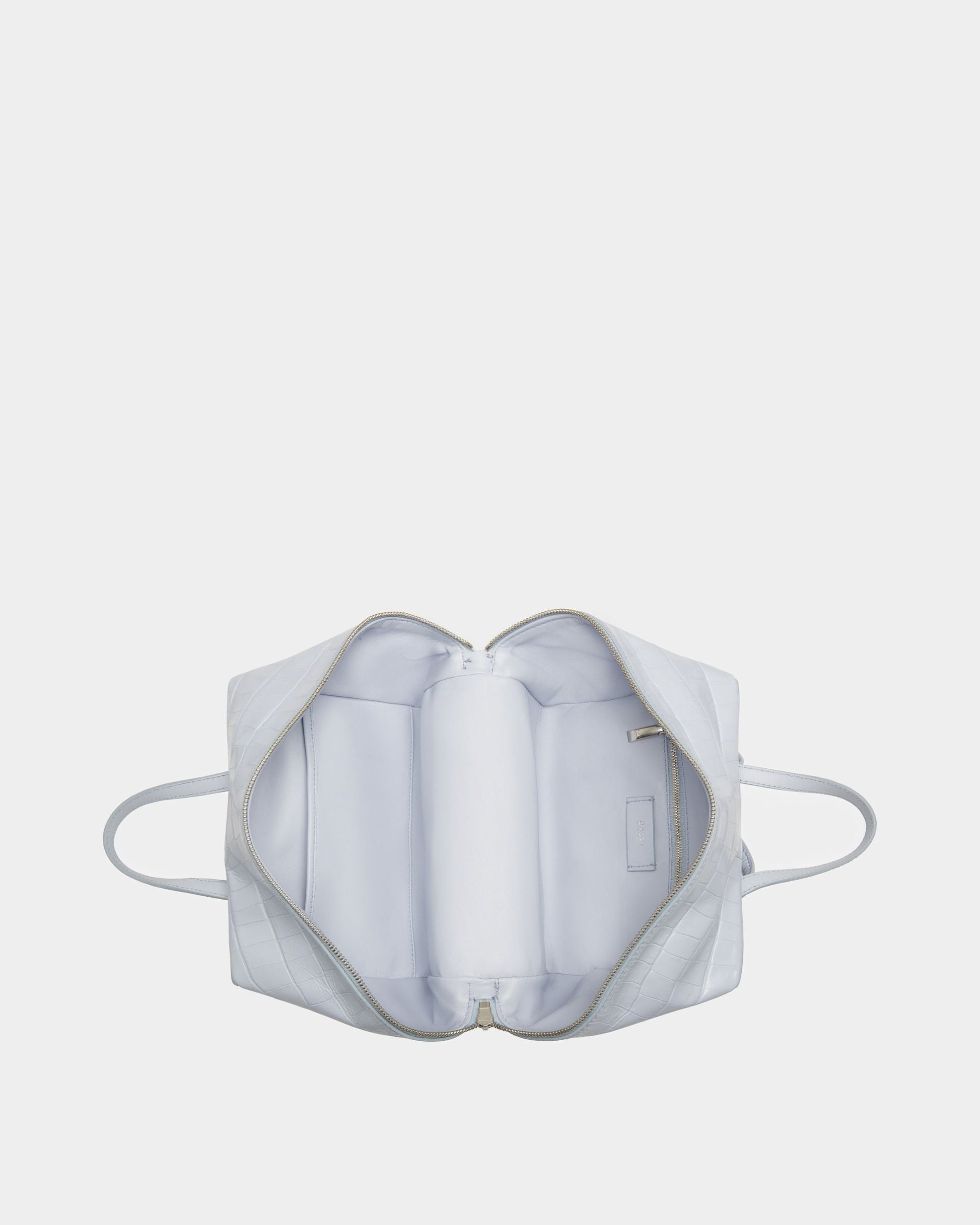 Space XS | Men's Crossbody Bag | Light Poolside Leather | Bally | Still Life Open / Inside