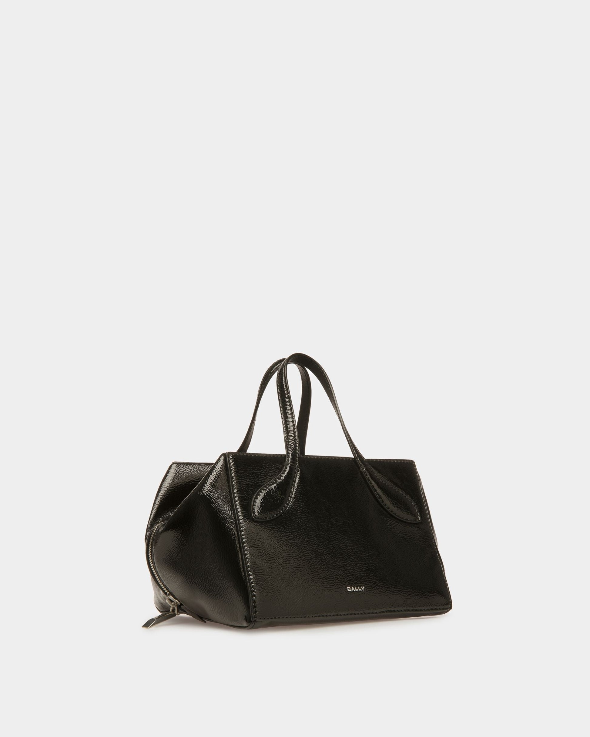 Space XS | Men's Crossbody Bag | Black Leather | Bally | Still Life 3/4 Front