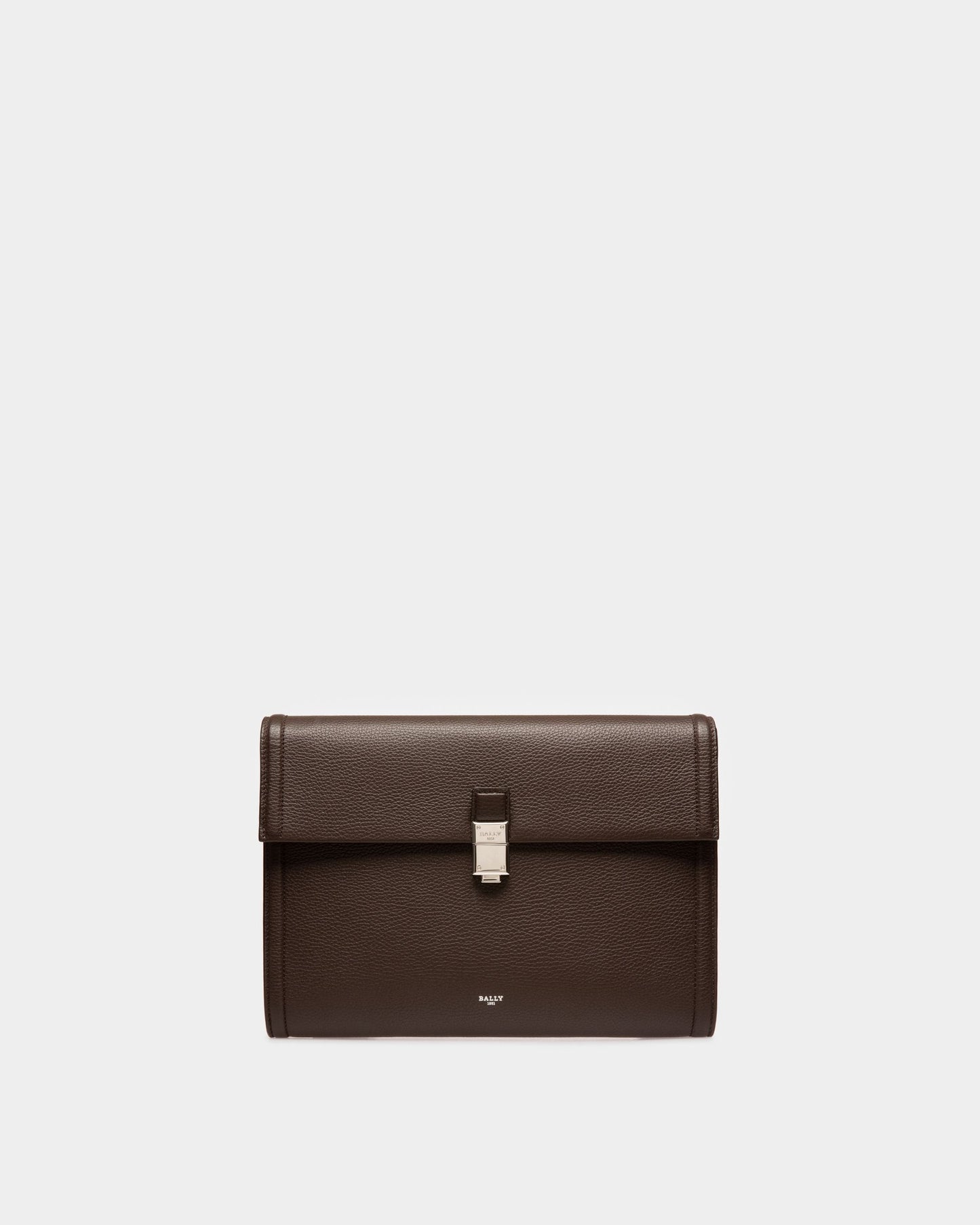 Soryan Leather Portfolio In Ebony Brown