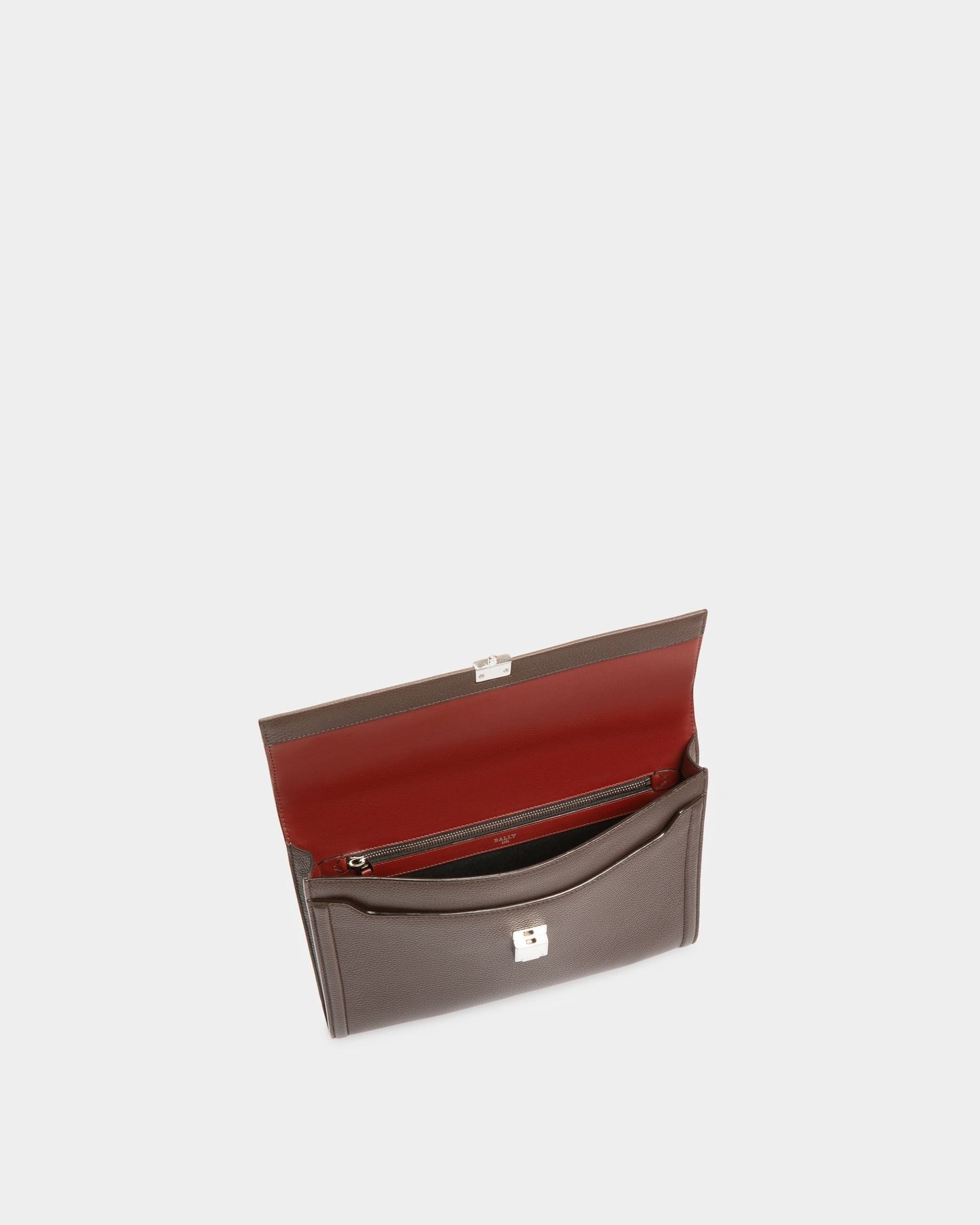 Soryan Leather Portfolio In Ebony Brown