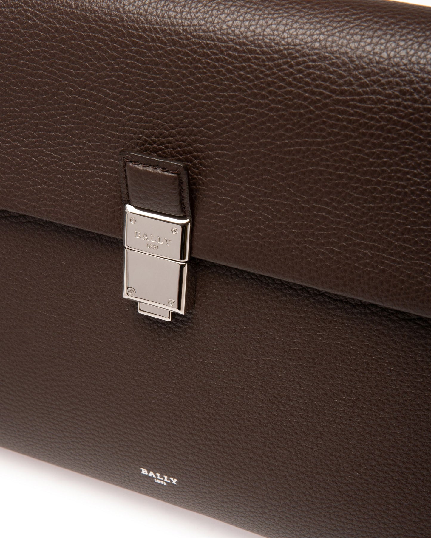 Soryan Leather Portfolio In Ebony Brown