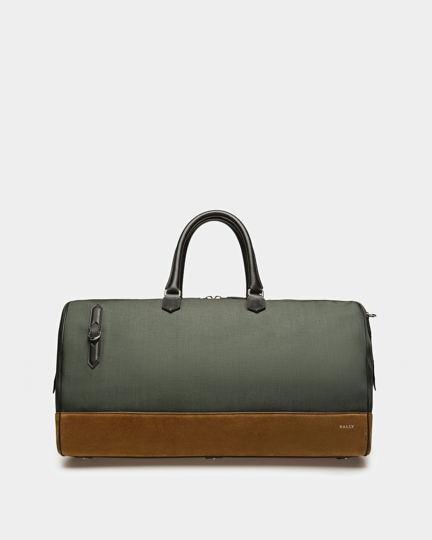 Caius Leather And Nylon Weekender Bag In Sage