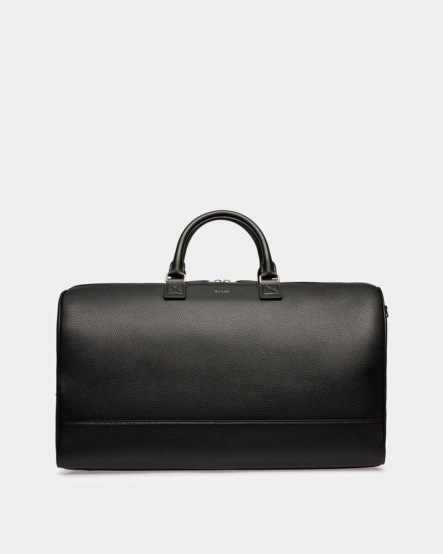 Haius Leather Duffle Bag In Black And Palladium