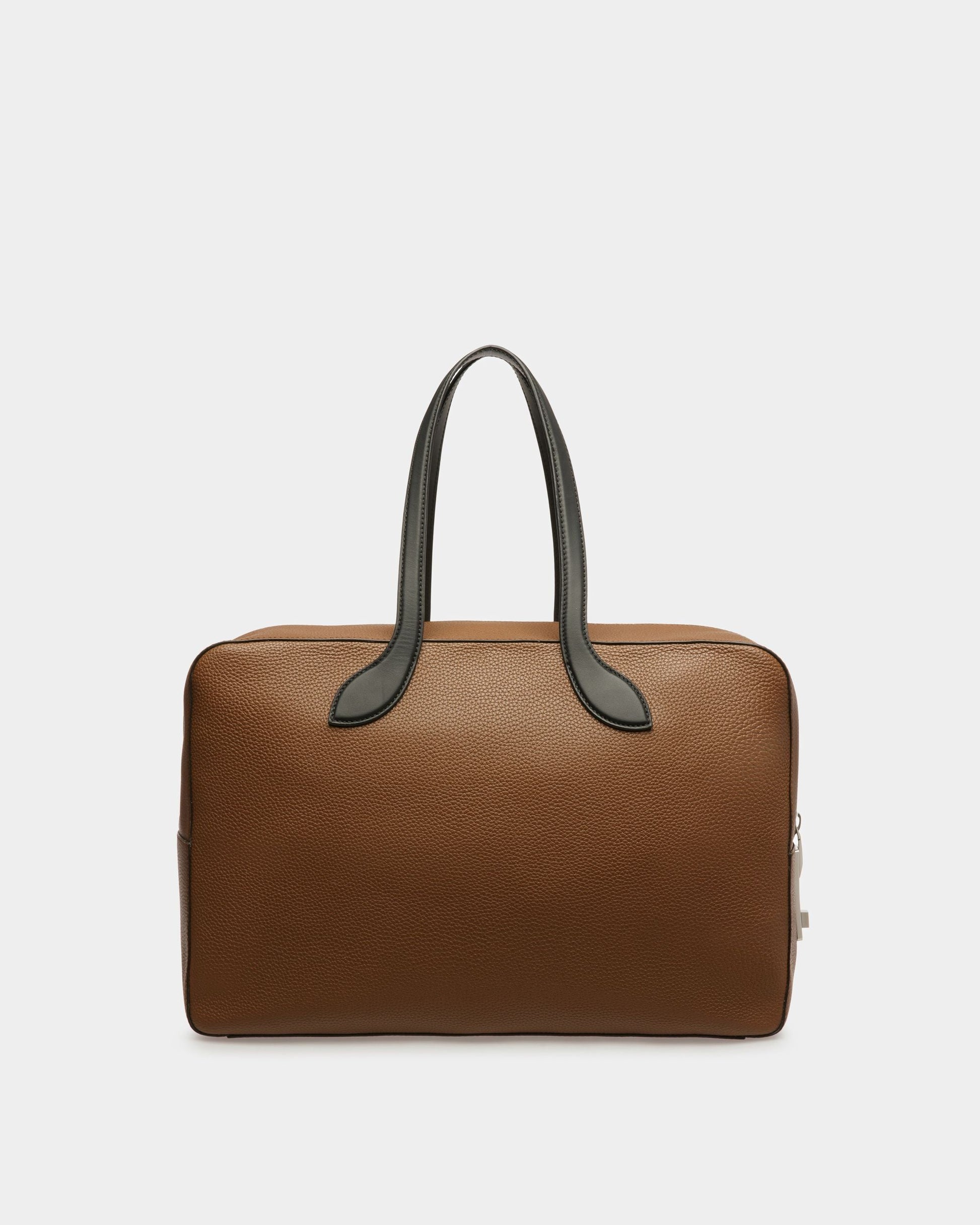 Soft Lock Medium | Men's Travel Bag | Brown Leather | Bally | Still Life Back