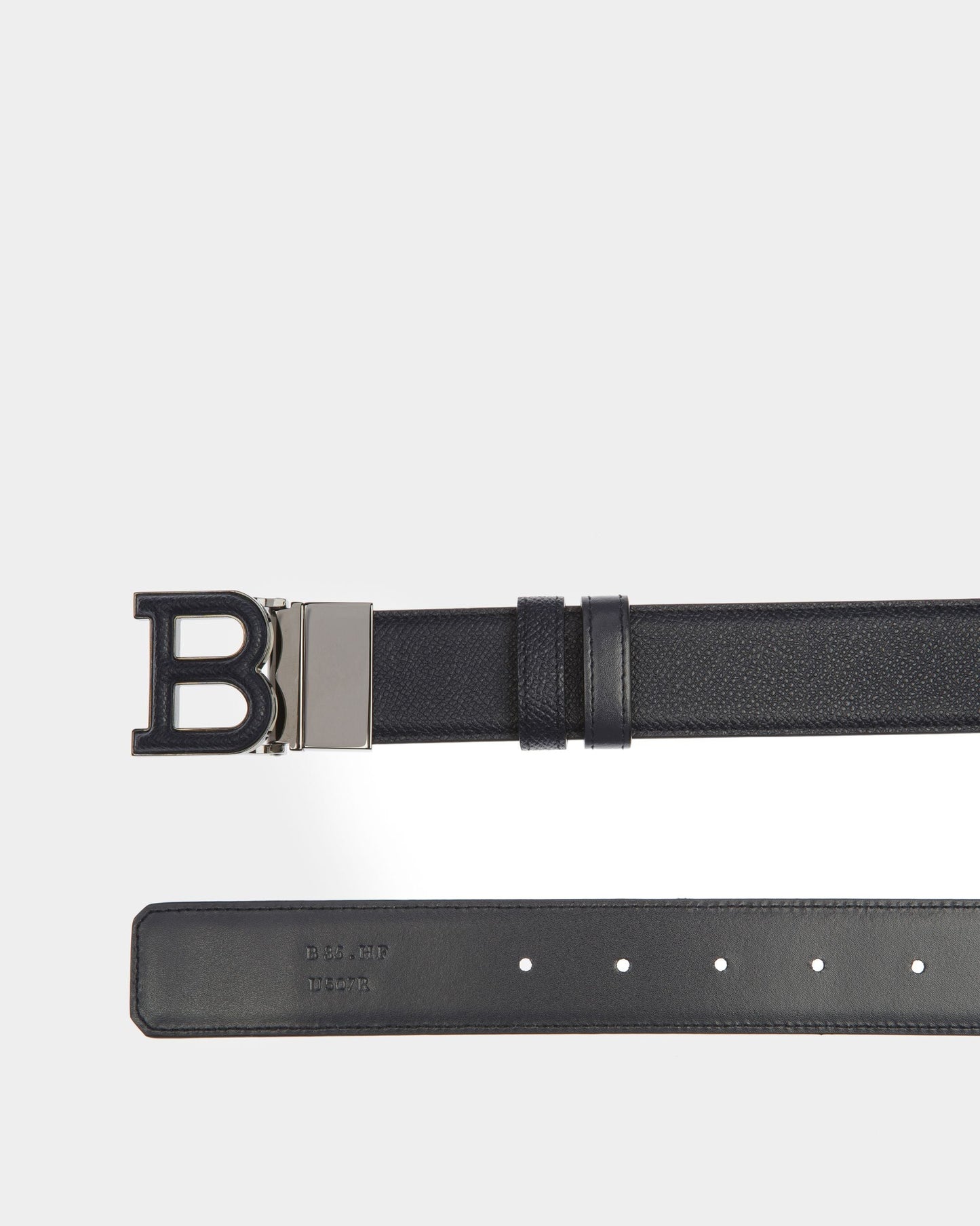 B Leather 35mm Belt In Navy