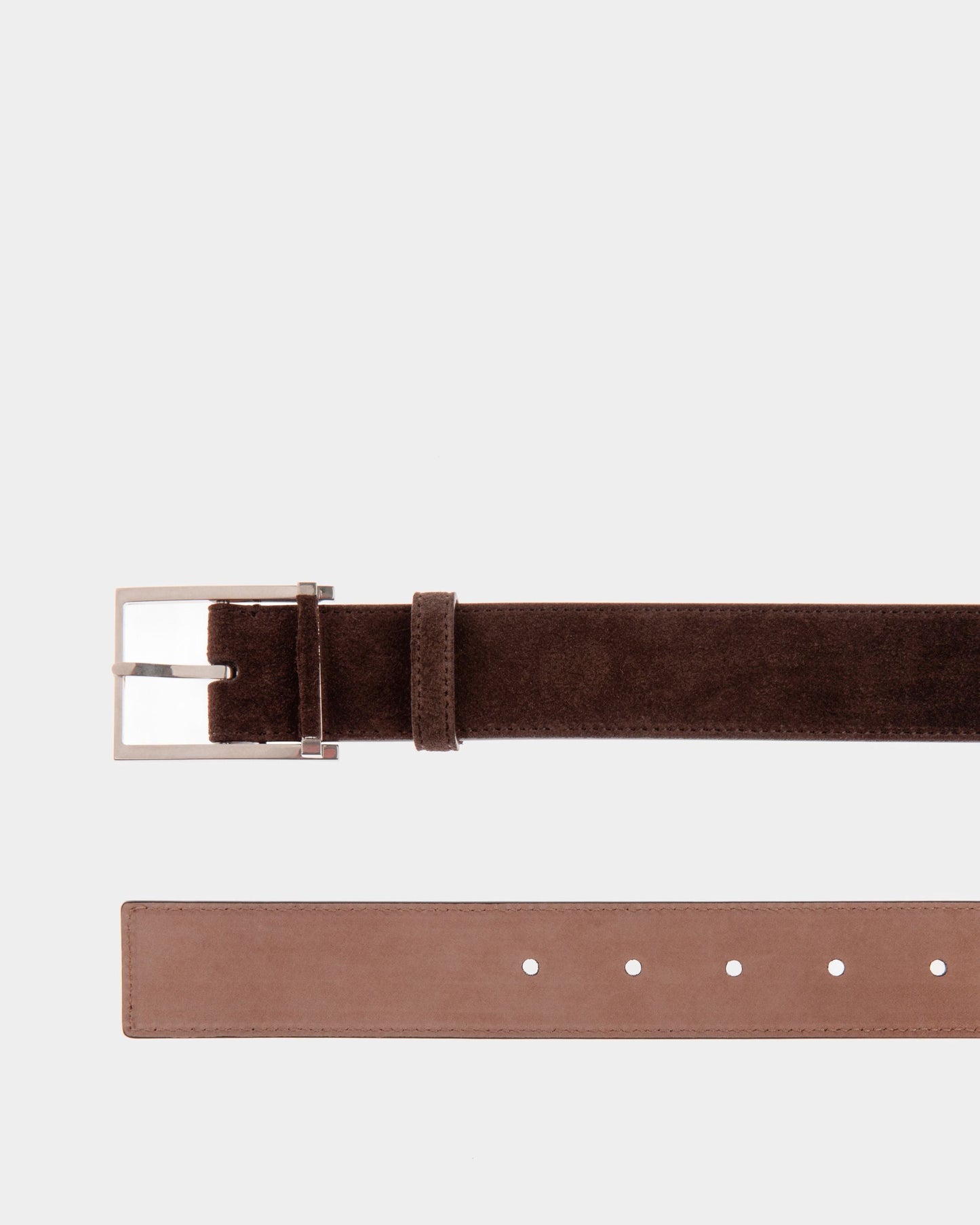 Angle 35 | Men's Fixed Belt | Brown Leather | Bally | On Model Front