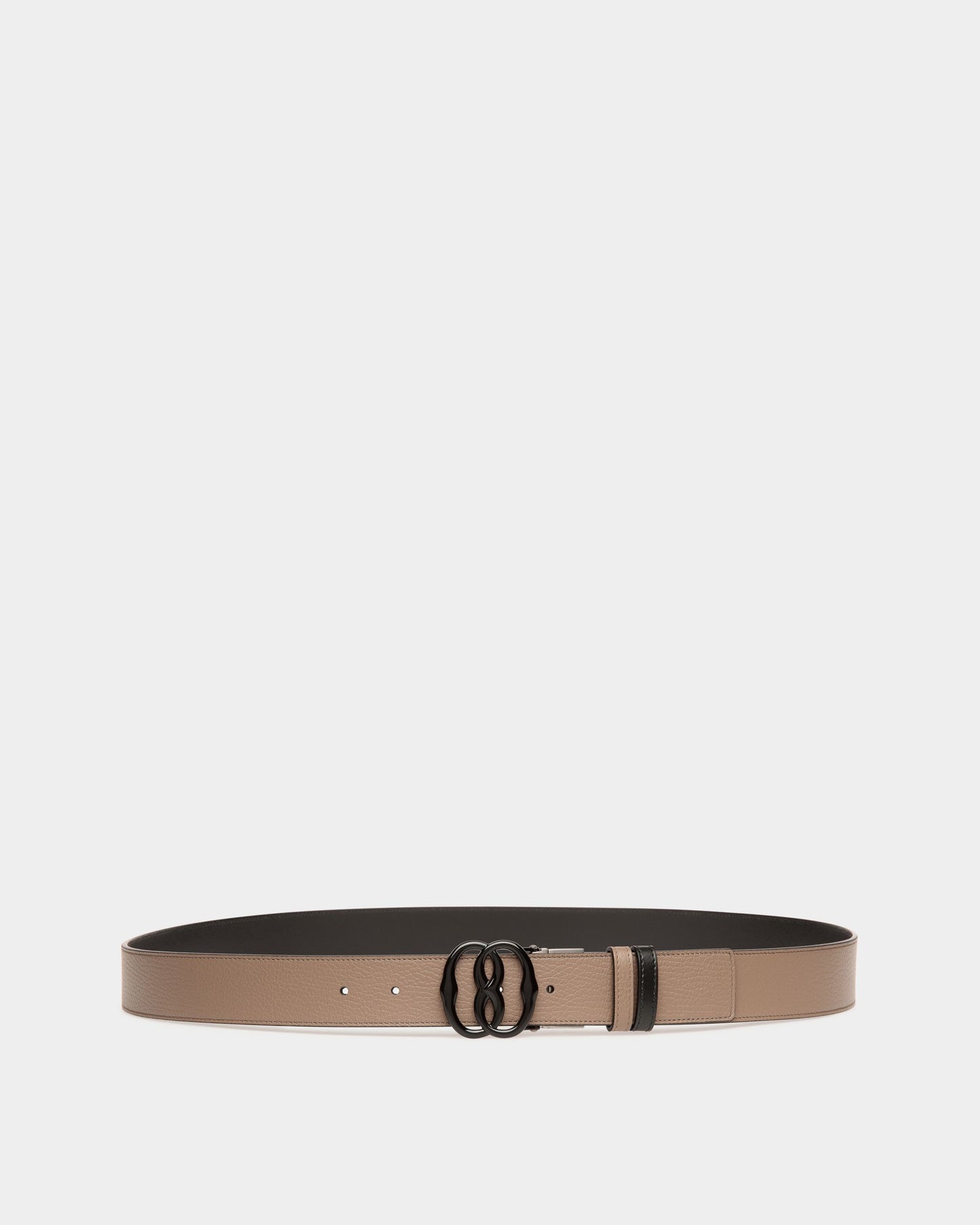 Emblem 35mm Reversible And Adjustable Belt in Taupe And Black Leather