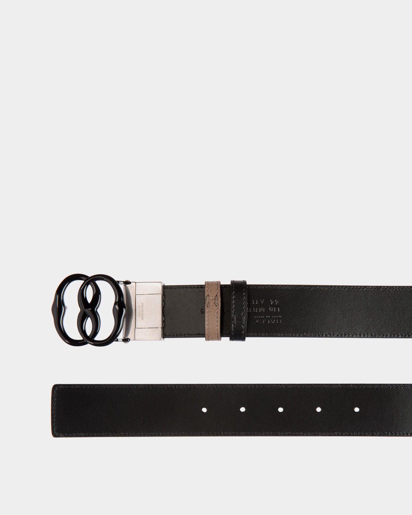 Emblem 35mm Reversible And Adjustable Belt in Taupe And Black Leather
