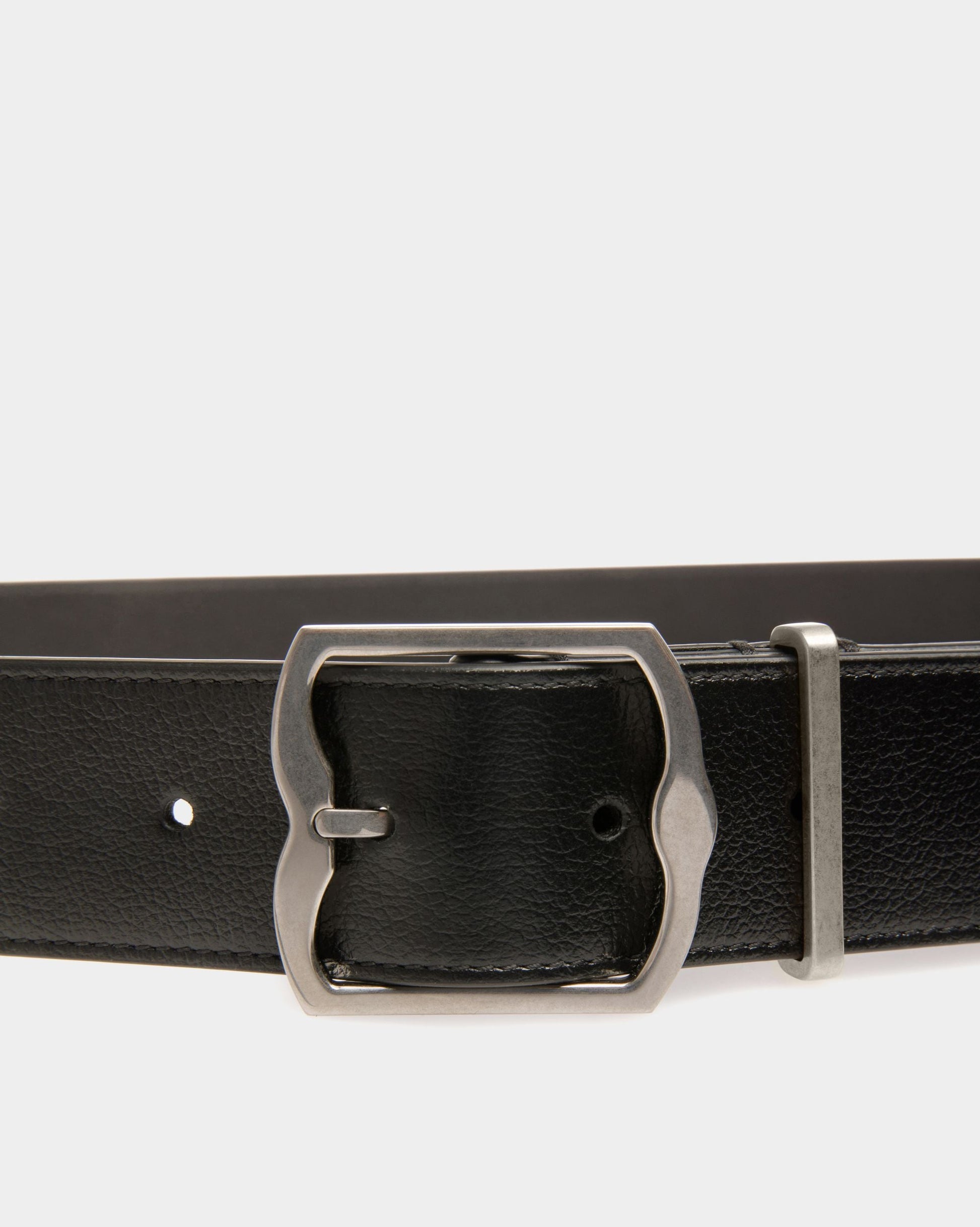 Emblem | Men's Belt | Black Leather | Bally | On Model Front