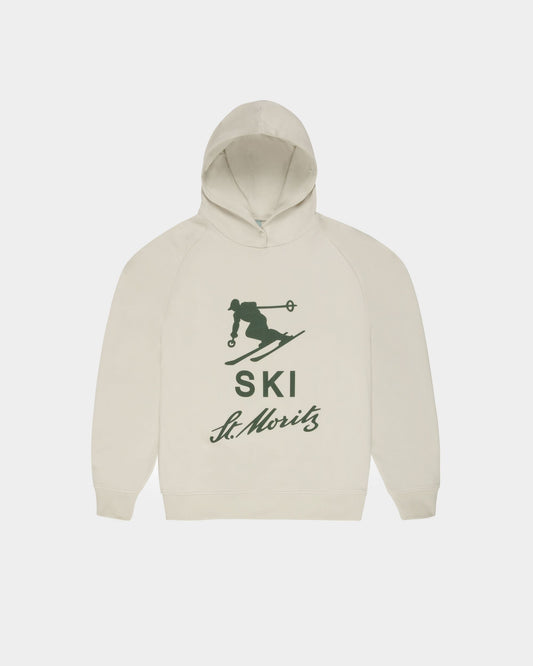Ski St Moritz Hoodie Cotton Sweatshirt In Grey