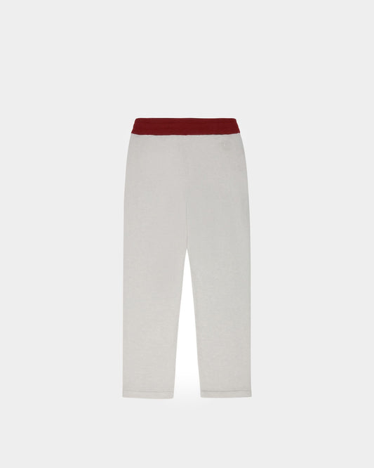 Curling Collection Pants in Light Grey and Red Cashmere