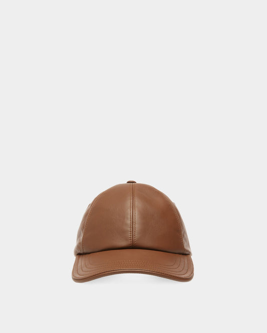 Baseball Cap In Brown Leather