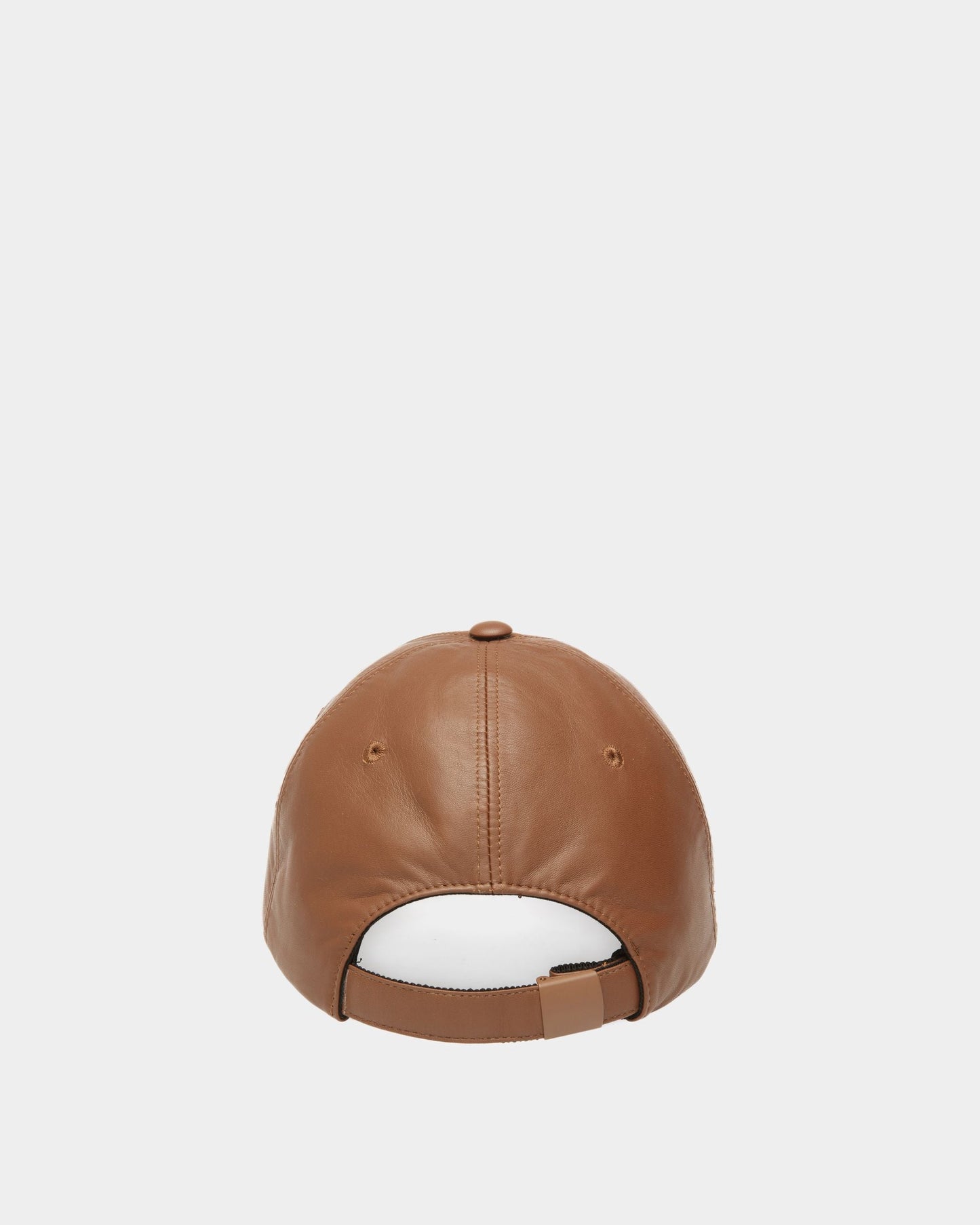Baseball Cap In Brown Leather