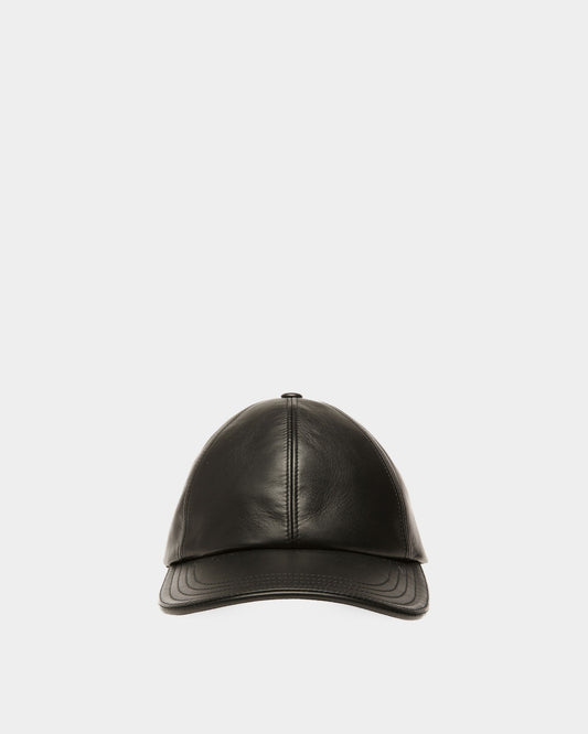 Baseball Cap In Black Leather