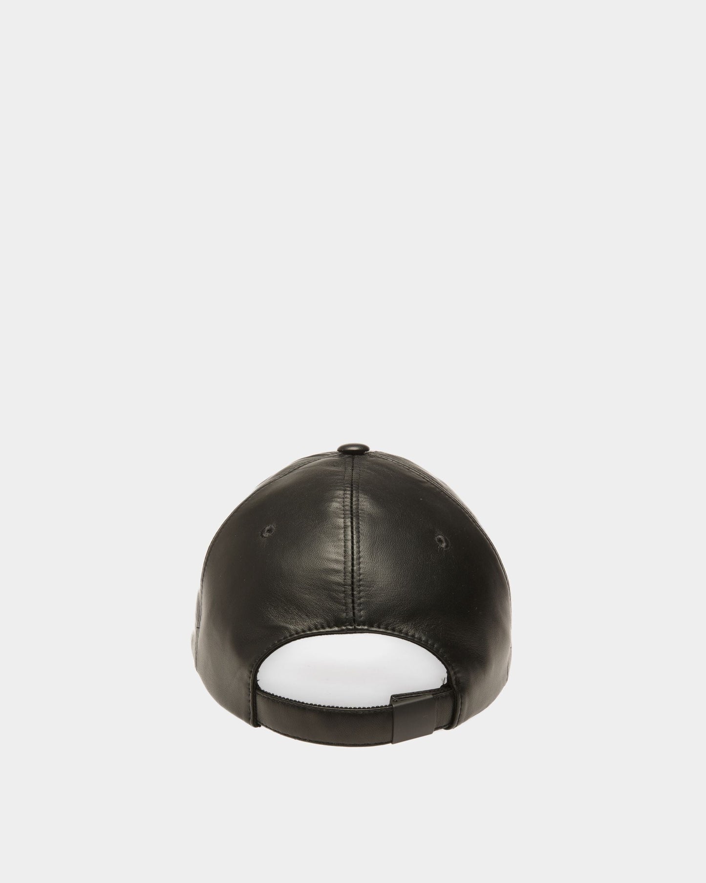 Baseball Cap In Black Leather