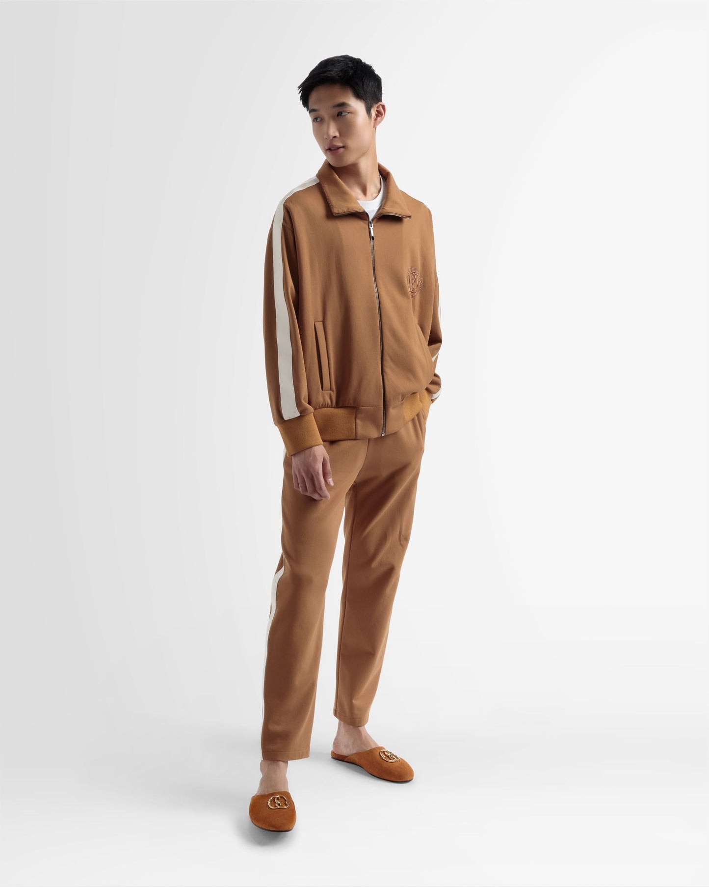 Sports Pants In Desert Cotton Mix