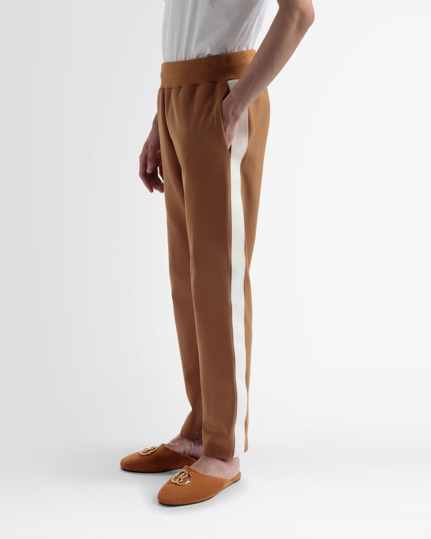Sports Pants In Desert Cotton Mix