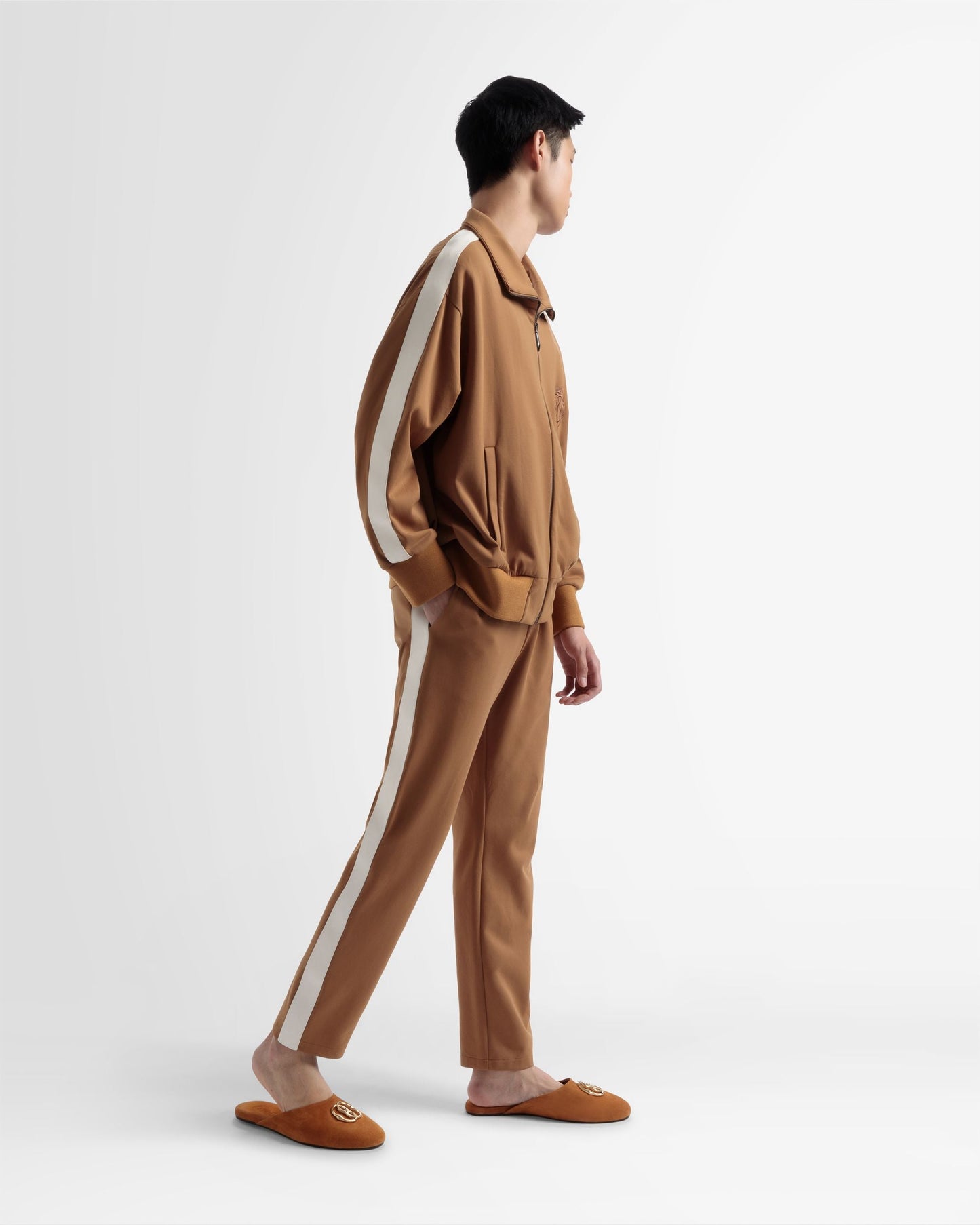 Sports Pants In Desert Cotton Mix
