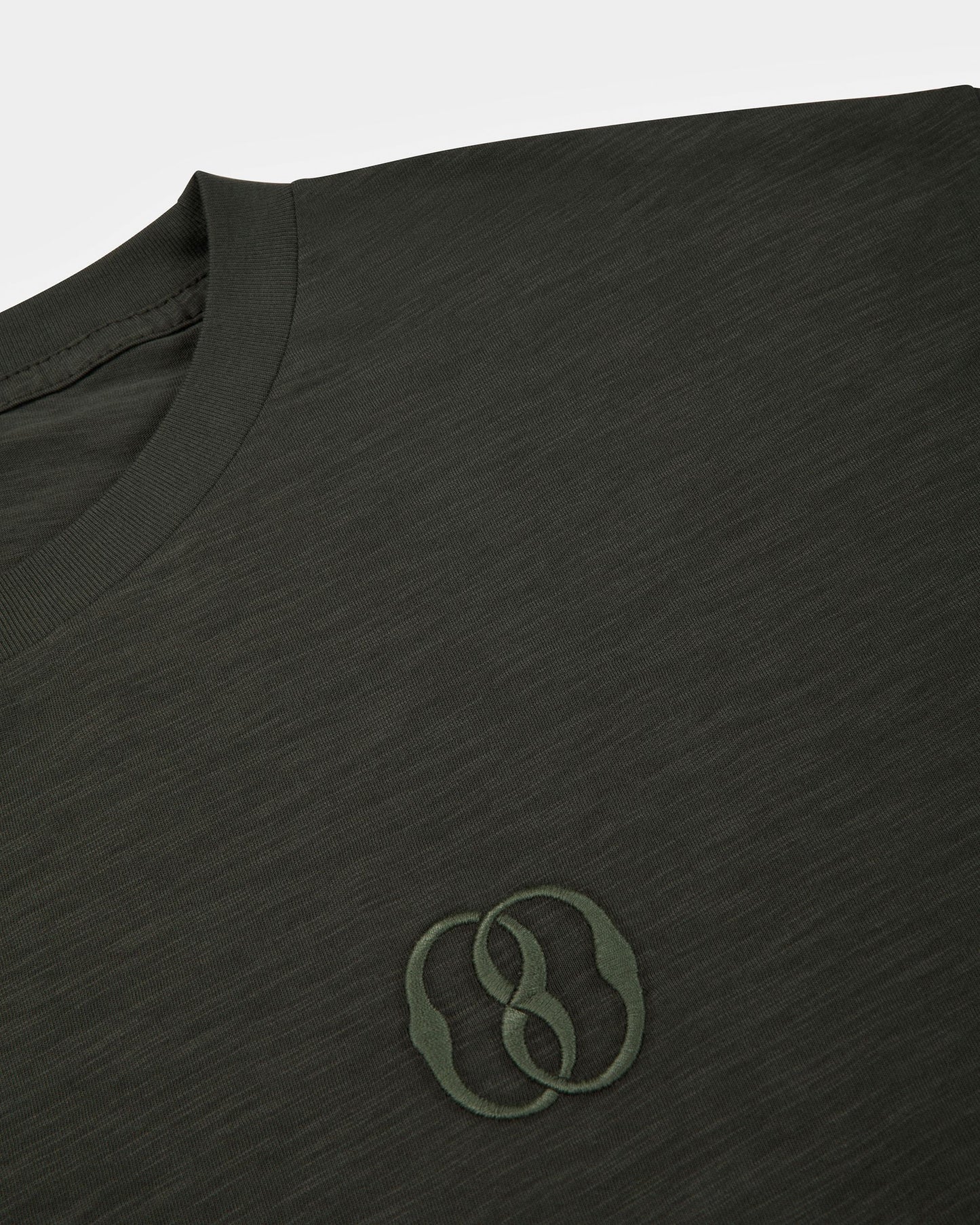 Cotton Embroidered T-Shirt In Grey