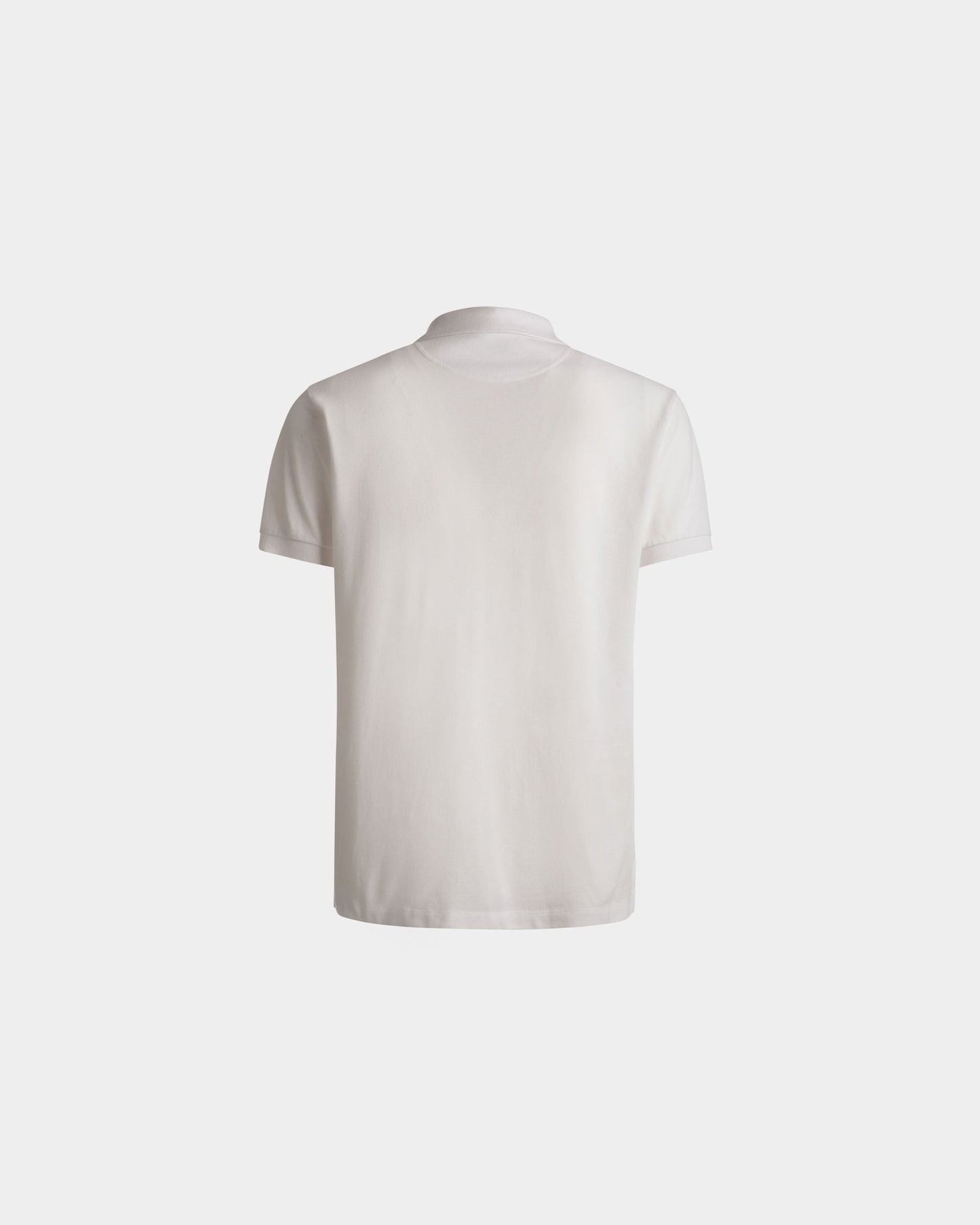 Short Sleeve Polo | Men's Polo | White Cotton | Bally | Still Life Back