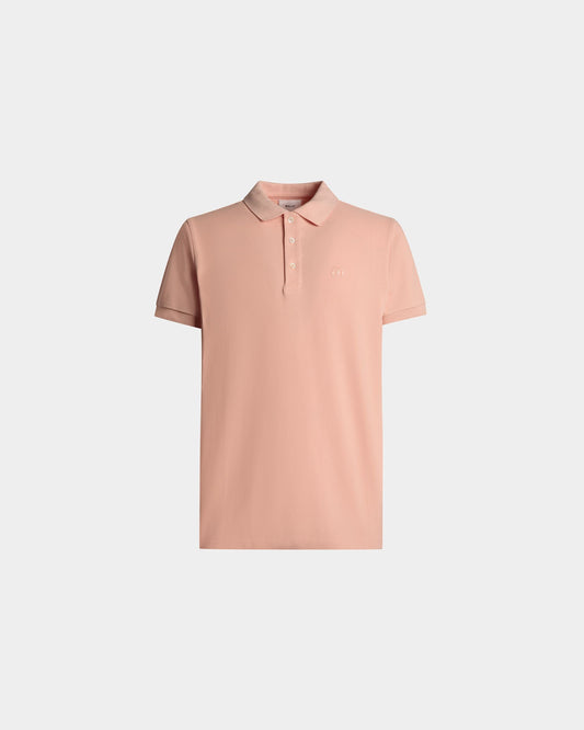 Short Sleeve Polo In Dusty Petal Cotton