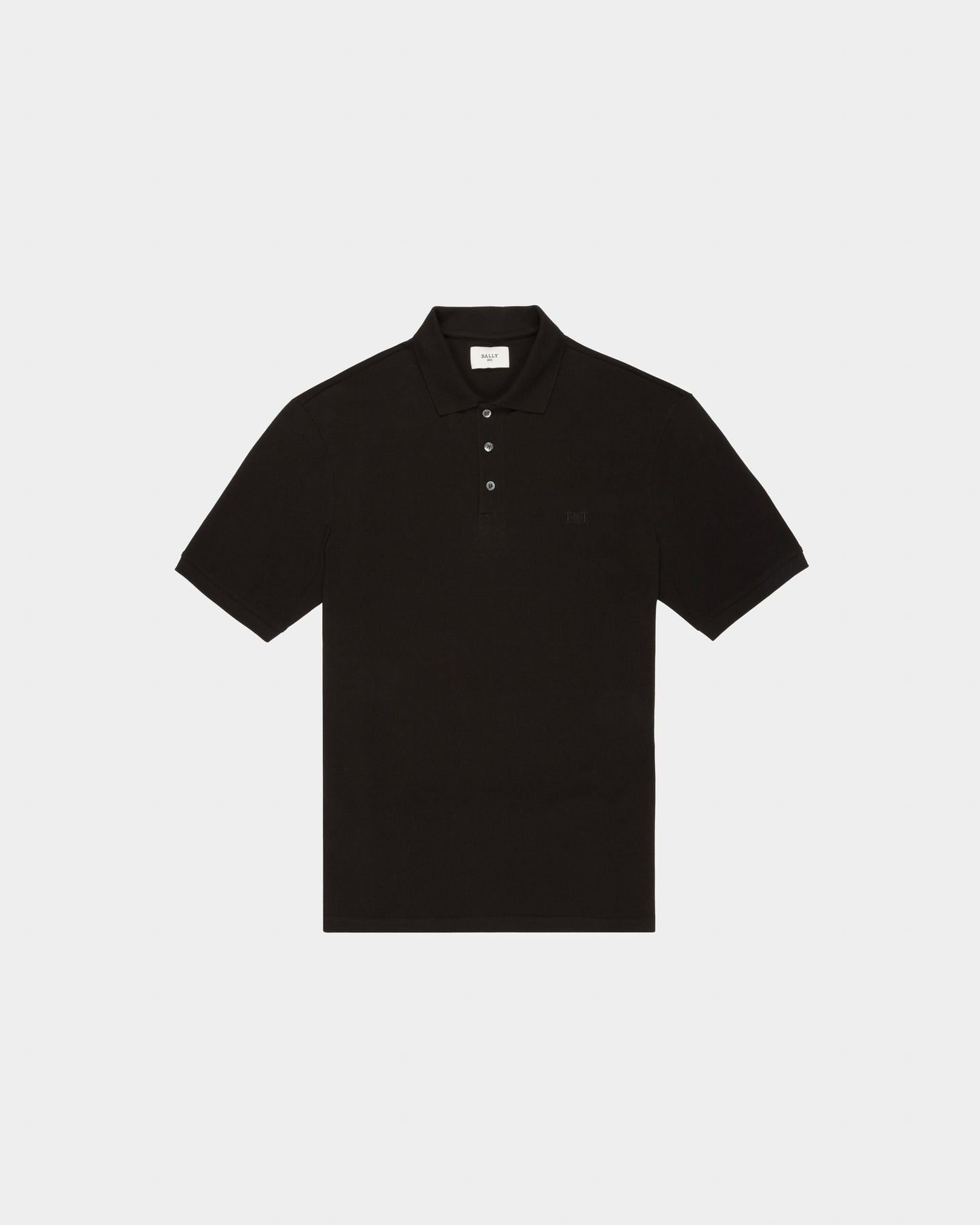 Cotton Polo Shirt In Black
