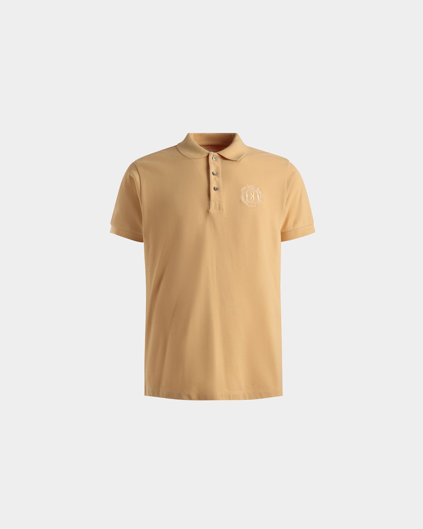 Emblem Polo | Men's Polo | Cream Cotton | Bally | Still Life Front