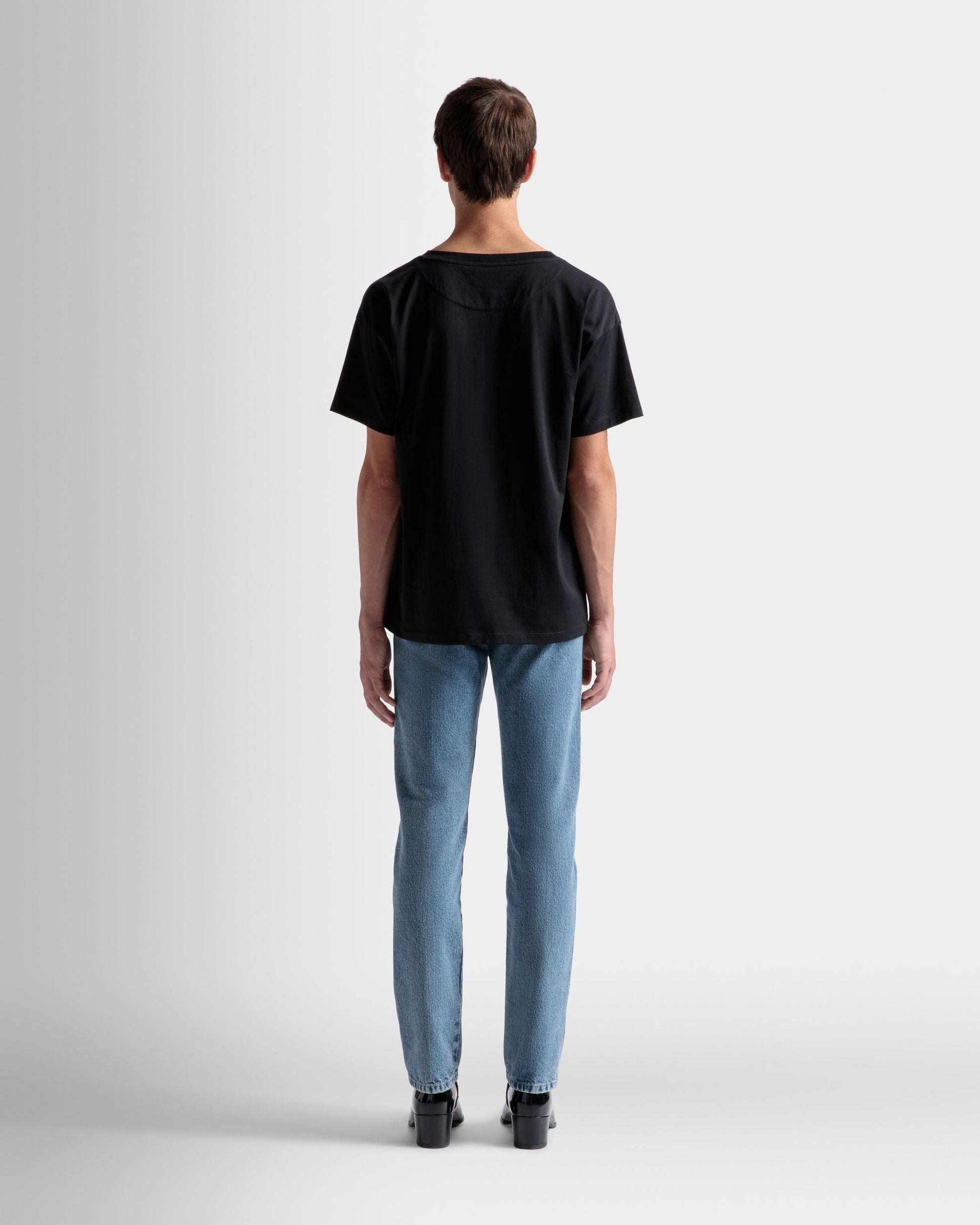 Logo T-Shirt | Men's T-Shirt | Black Cotton | Bally | On Model Back