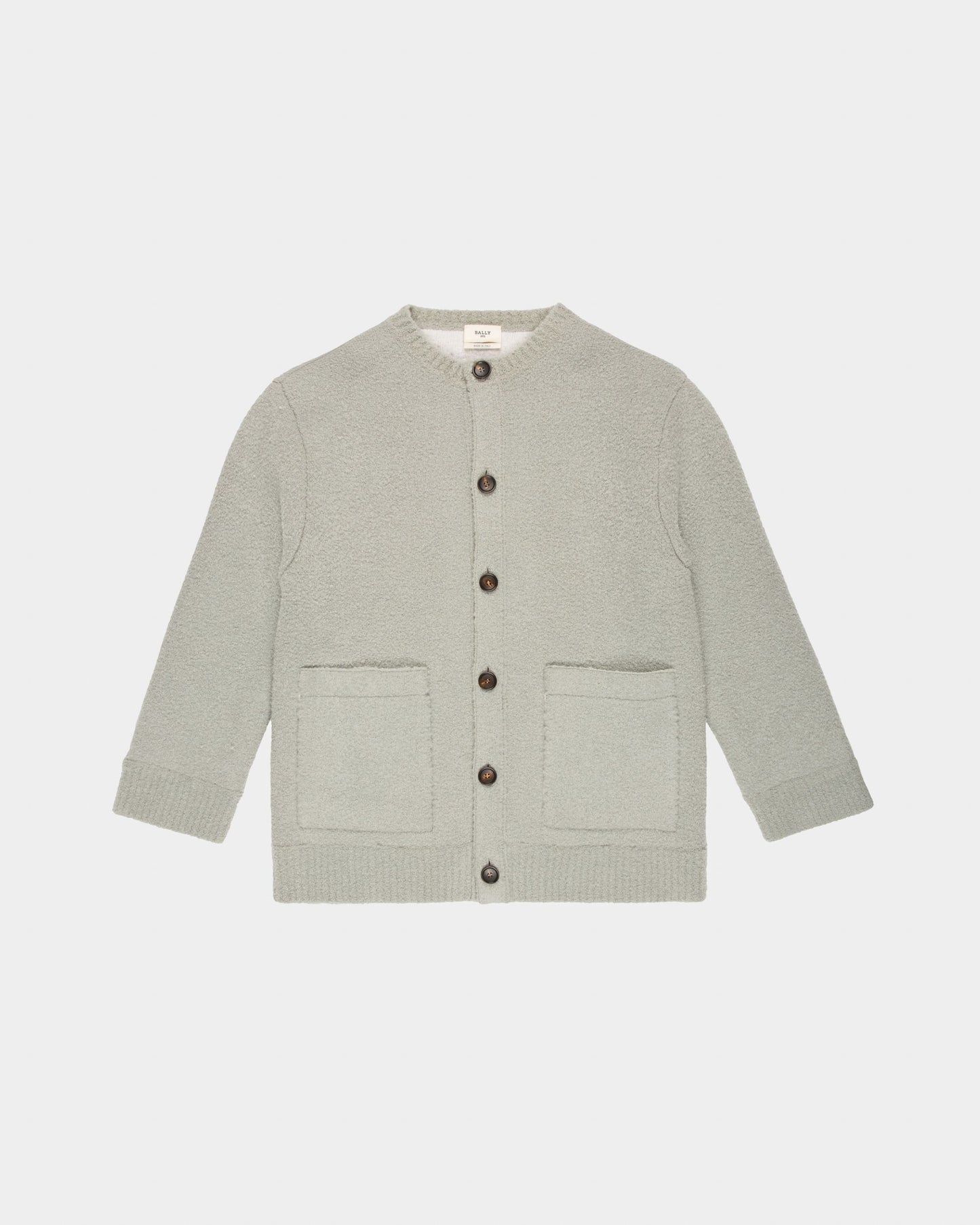 Wool Blend Cardigan In Light Blue