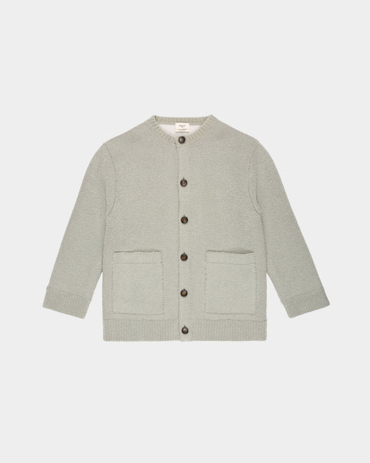 Wool Blend Cardigan In Light Blue