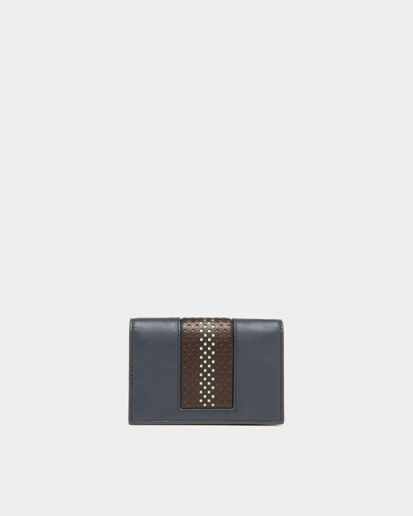 High Point Business Card Holder in Blue Leather