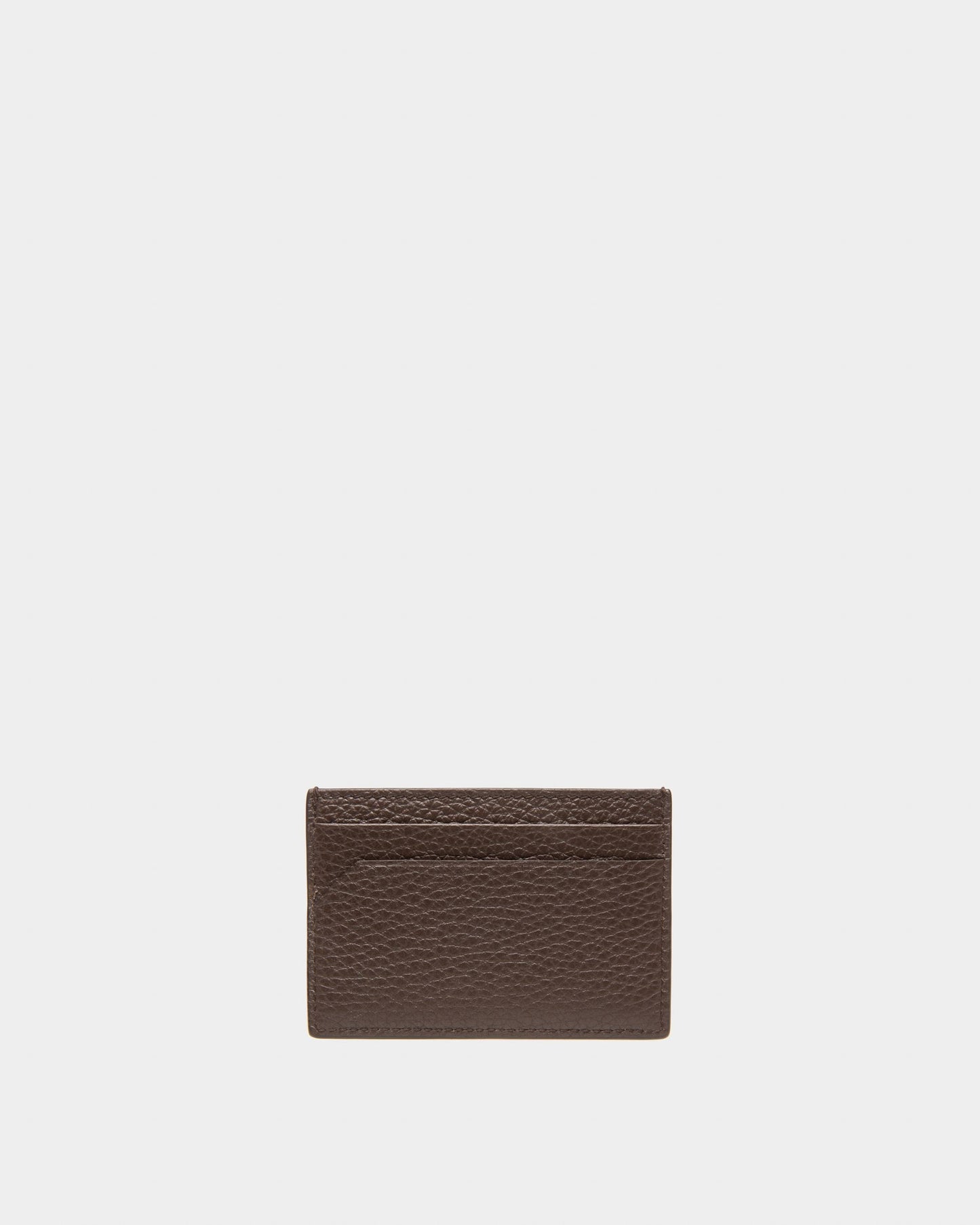 Schar Leather Card Holder In Ebony Brown