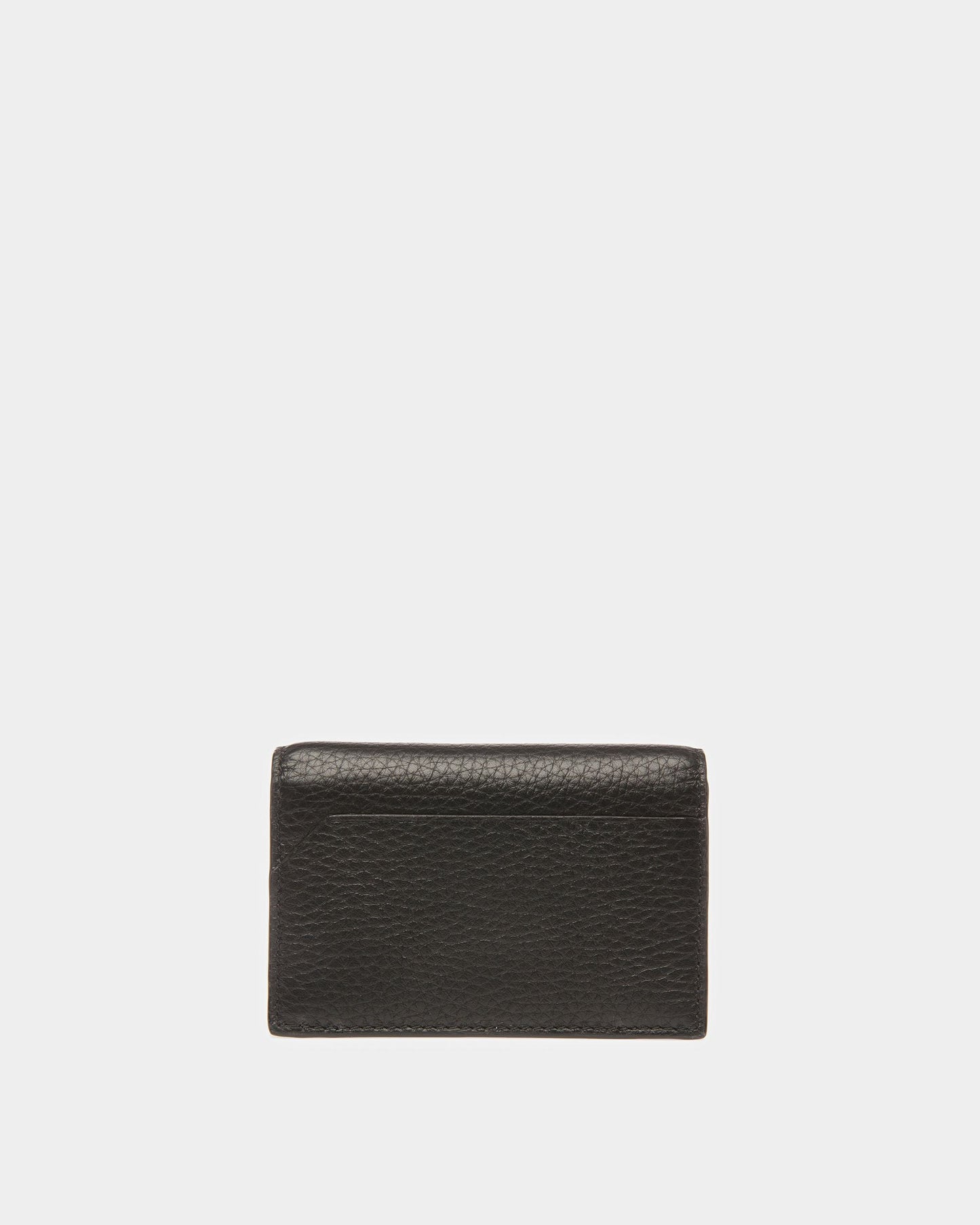 Screnty Grained Leather Card Holder In Black