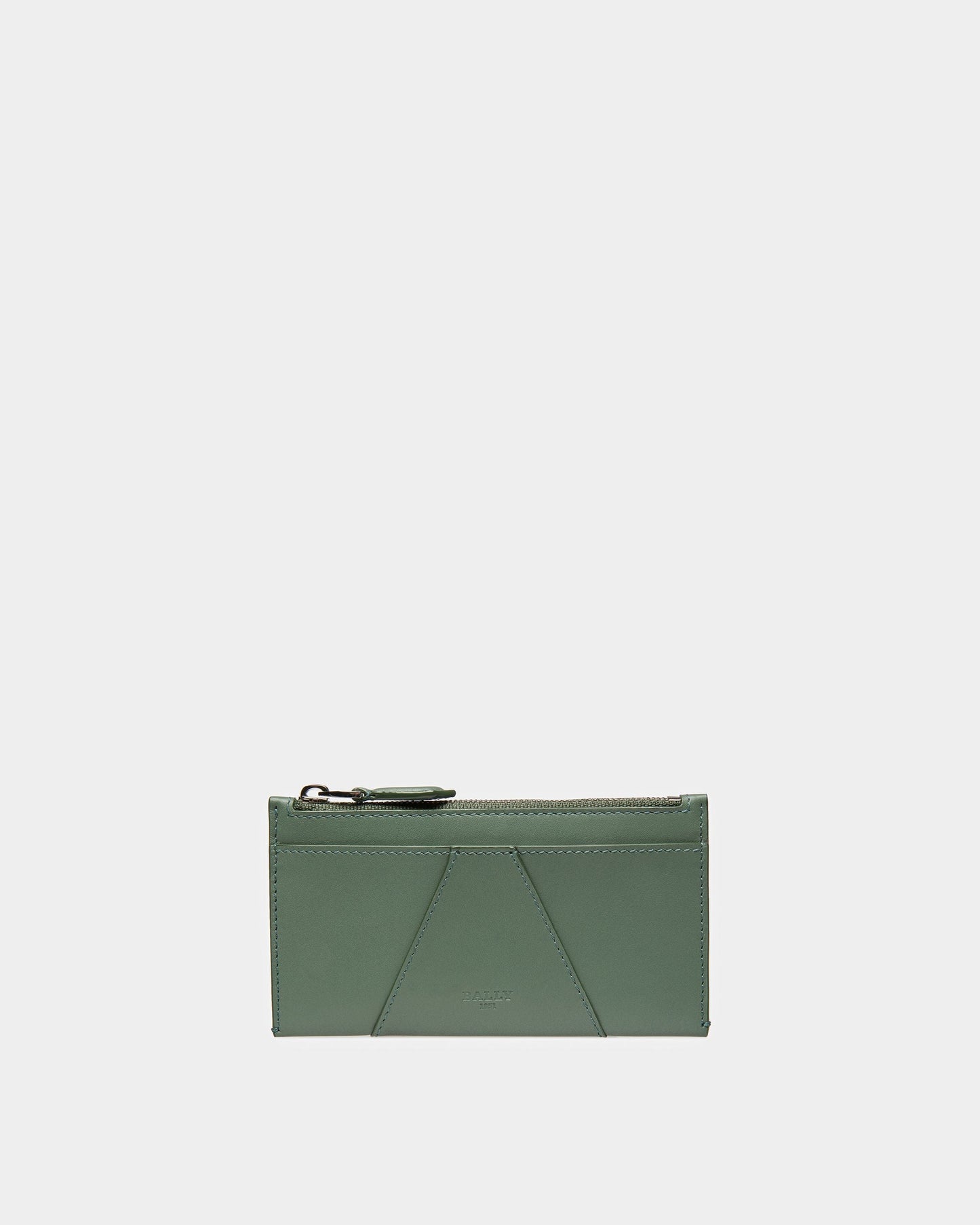 Adley Leather Business Card Holder In Sage