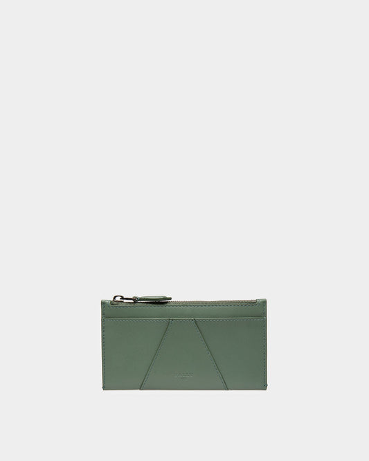 Adley Leather Business Card Holder In Sage