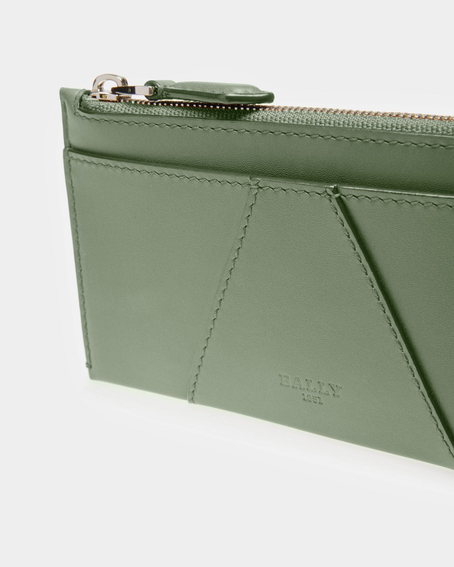 Adley Leather Business Card Holder In Sage