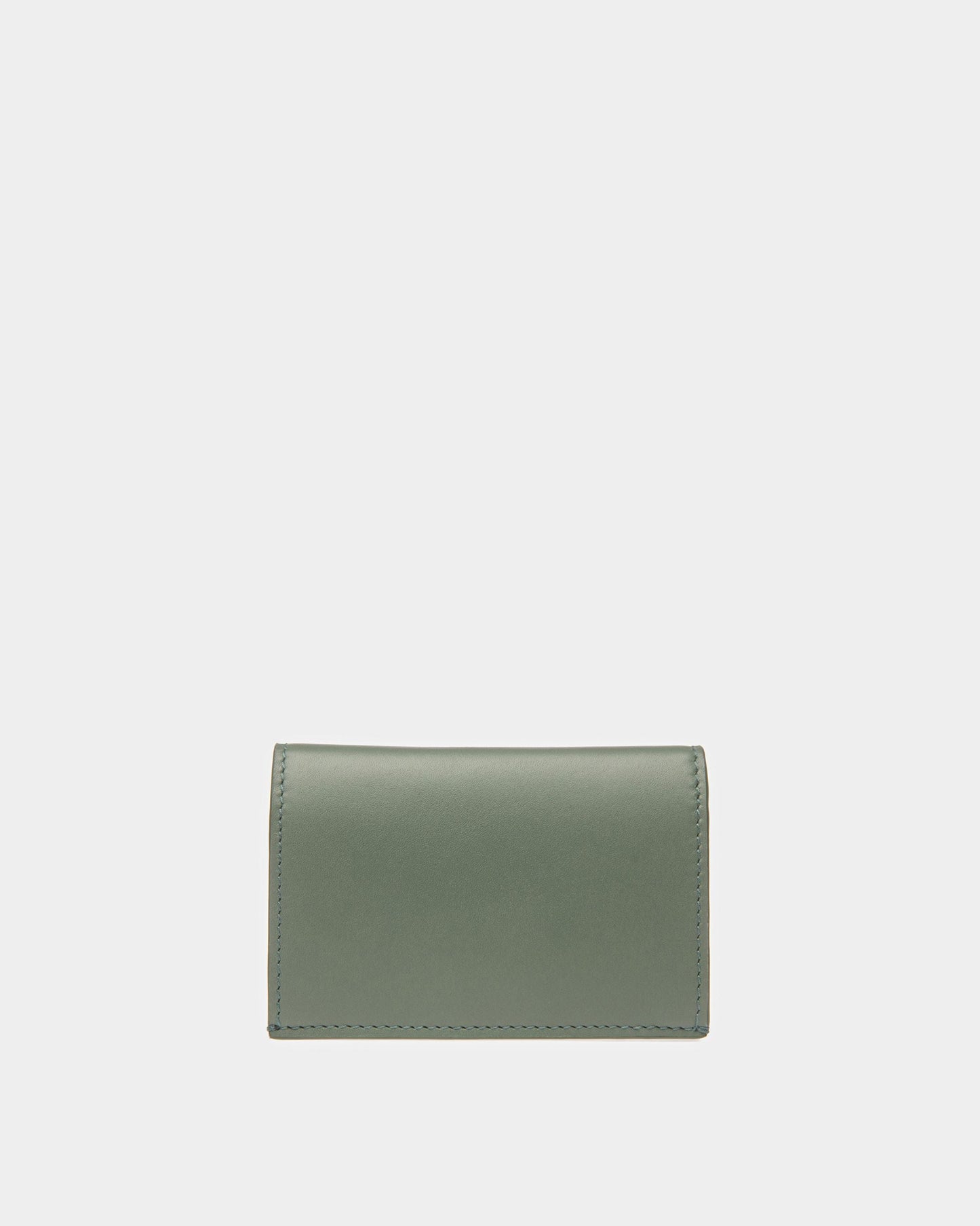 Annye Leather Business Card Holder In Sage