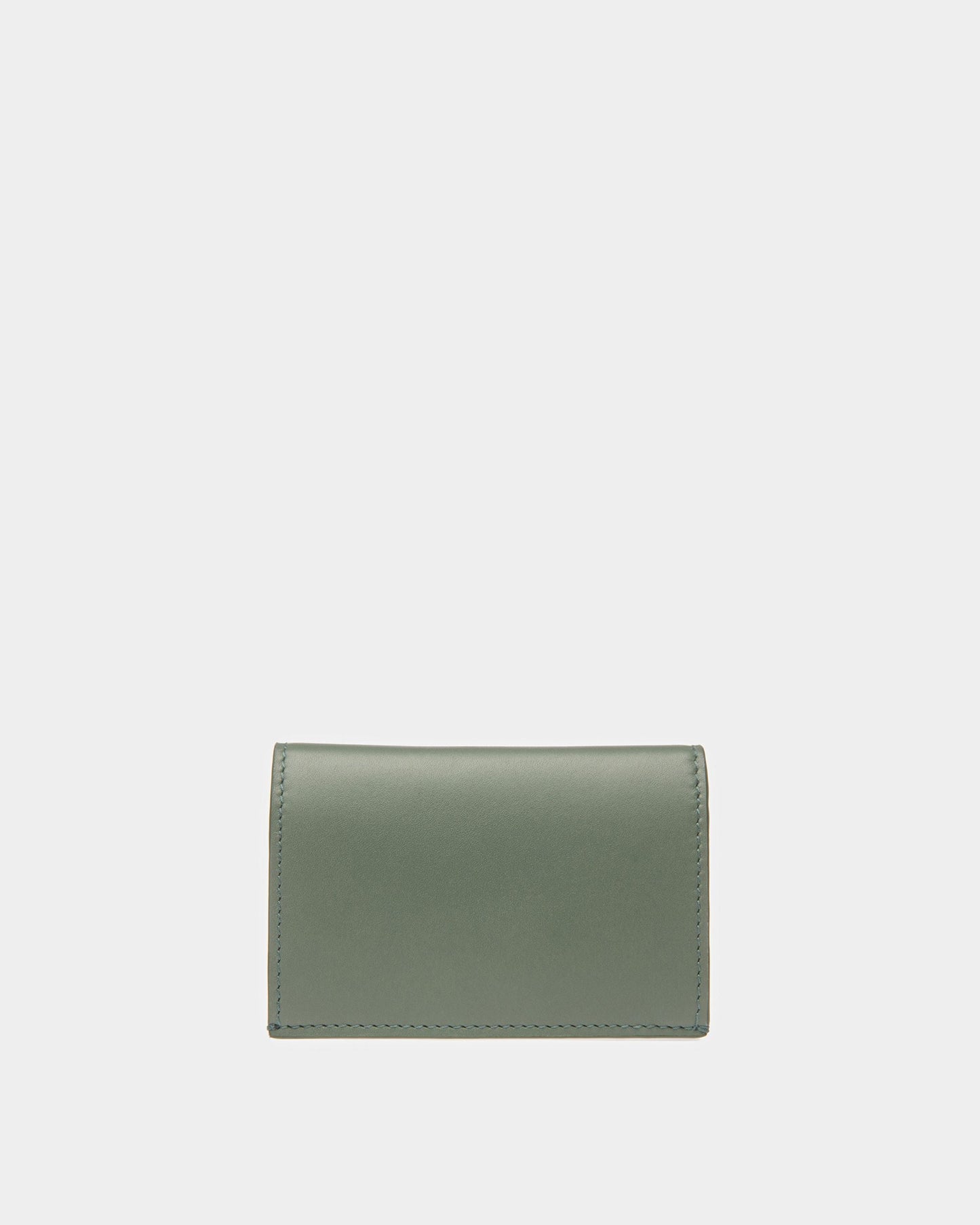 Annye Leather Business Card Holder In Sage