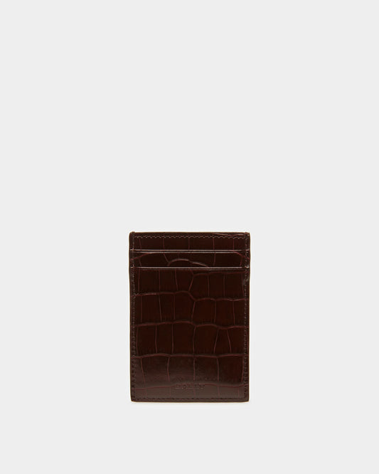 Business Card Holder In Crocodile Embossed