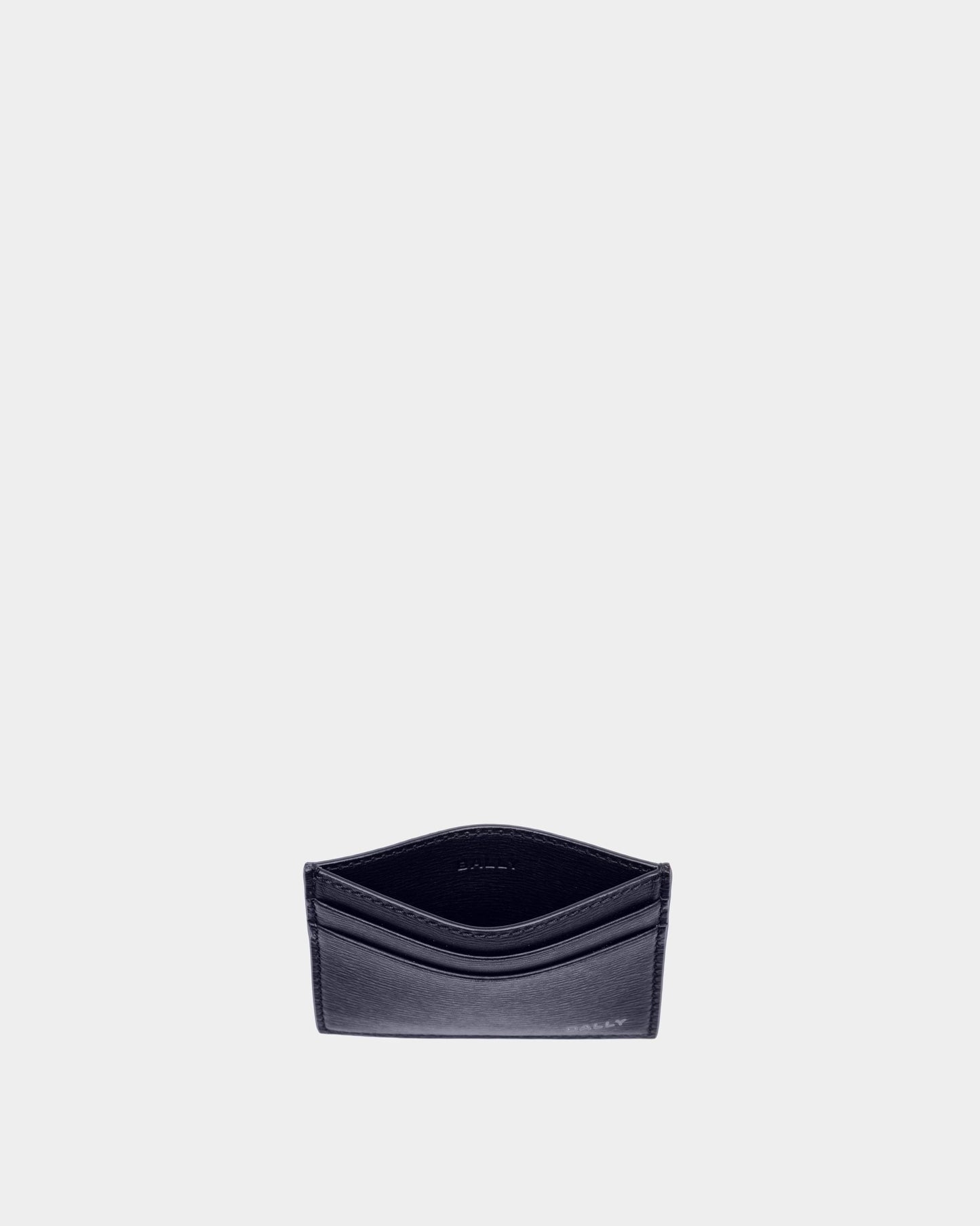 Crossing Card Holder | Men's Card Holder | Midnight Leather | Bally | Still Life Open / Inside