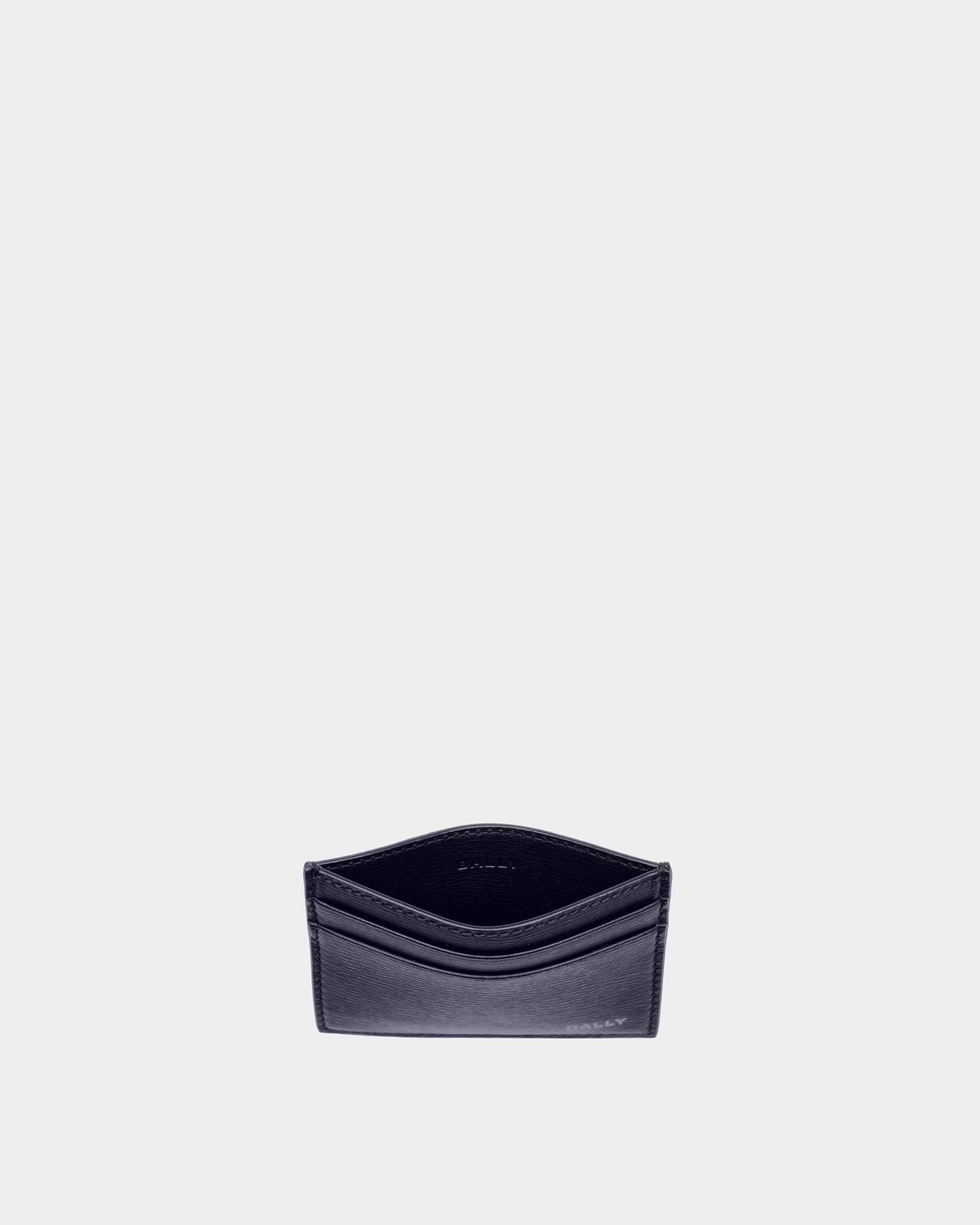 Crossing Card Holder | Men's Card Holder | Midnight Leather | Bally | Still Life Open / Inside