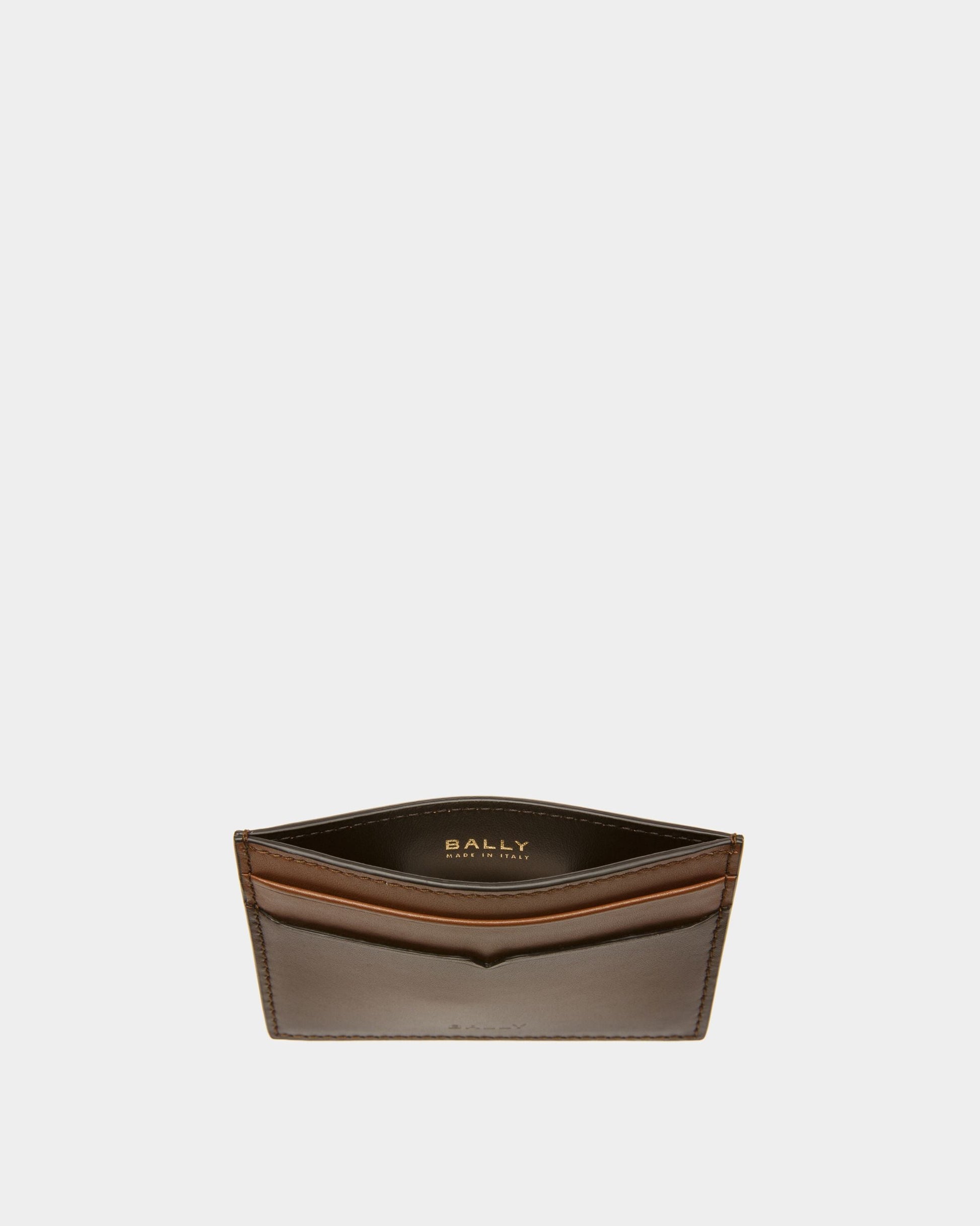 Speciale Card Holder | Men's Card Holder | Brown Leather | Bally | Still Life Open / Inside