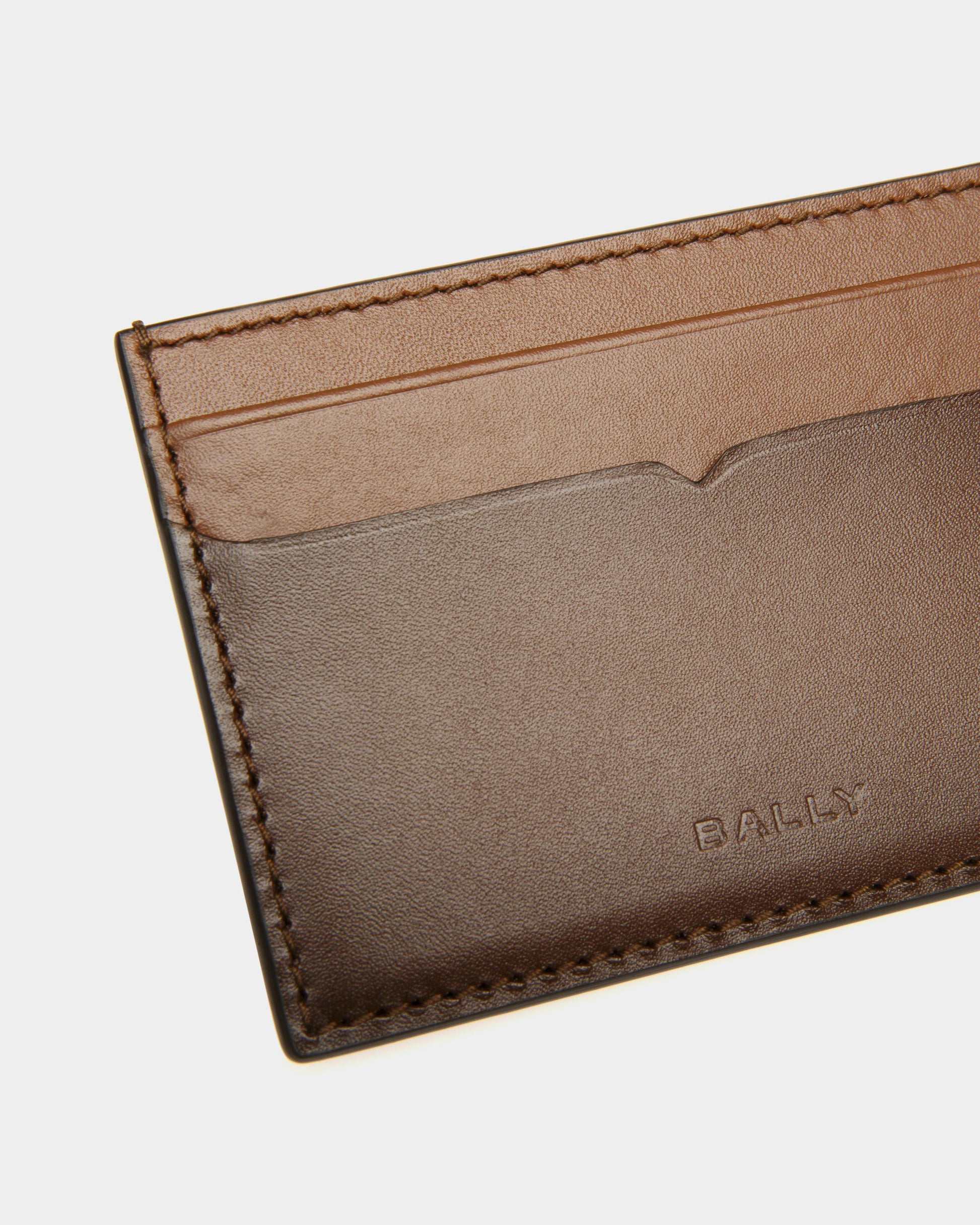 Speciale Card Holder | Men's Card Holder | Brown Leather | Bally | Still Life Detail